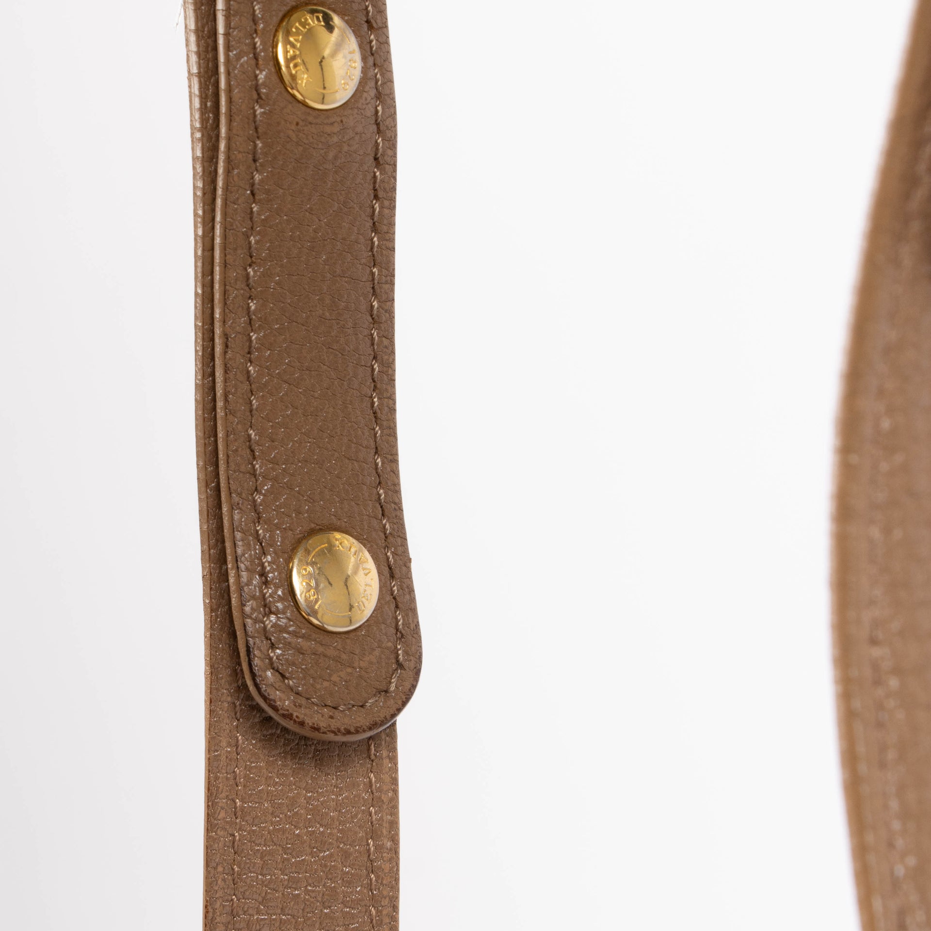 Shop this authentic Delvaux Taupe Vintage Crossbody Bag with Cardholder pre-loved on Labellov.com 