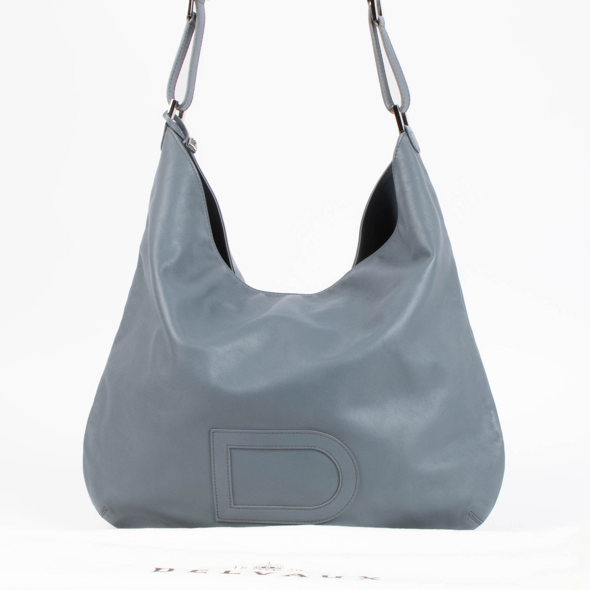 Delvaux Blue Louise GM Hobo Bag