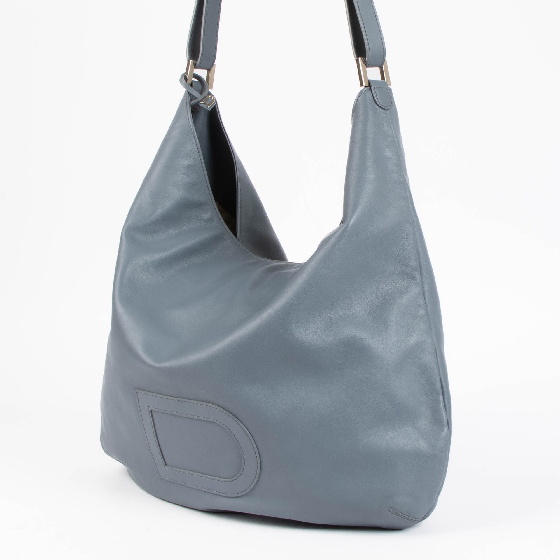 Delvaux Blue Louise GM Hobo Bag