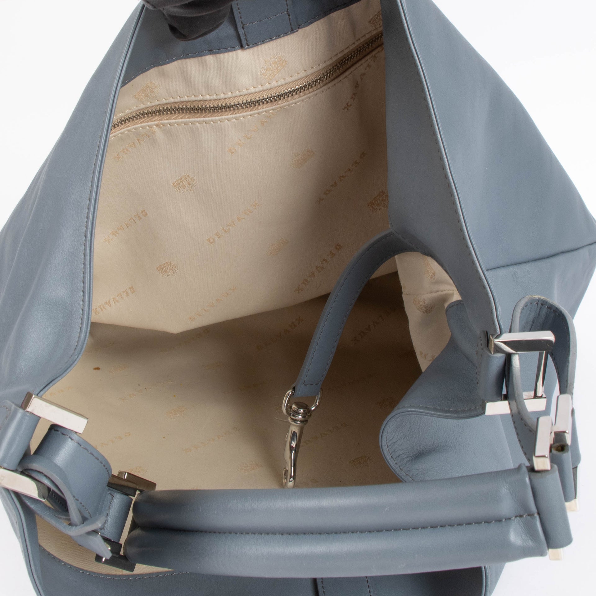 Delvaux Blue Louise GM Hobo Bag
