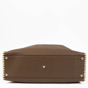 Shop the authentic Fendi Brown Raffia Trim Large Peekaboo X-Lite Bag second hand on Labellov.com