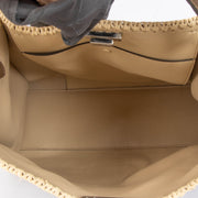 Shop the authentic Fendi Brown Raffia Trim Large Peekaboo X-Lite Bag second hand on Labellov.com