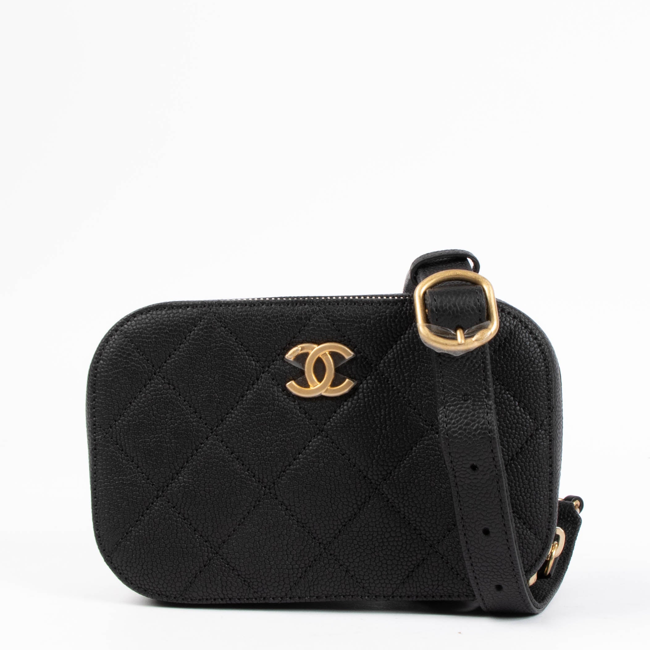Chanel 19B Black Caviar Belt Bag – Labellov