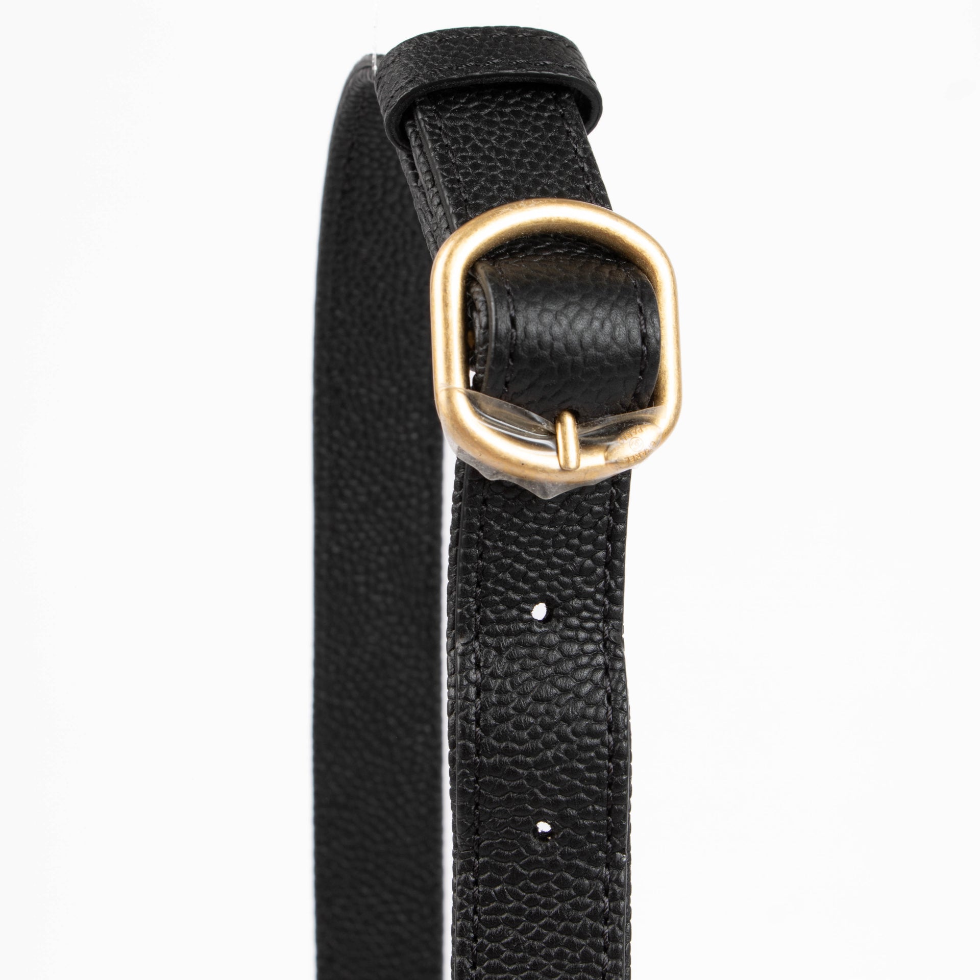 Chanel 19B Black Caviar Belt Bag