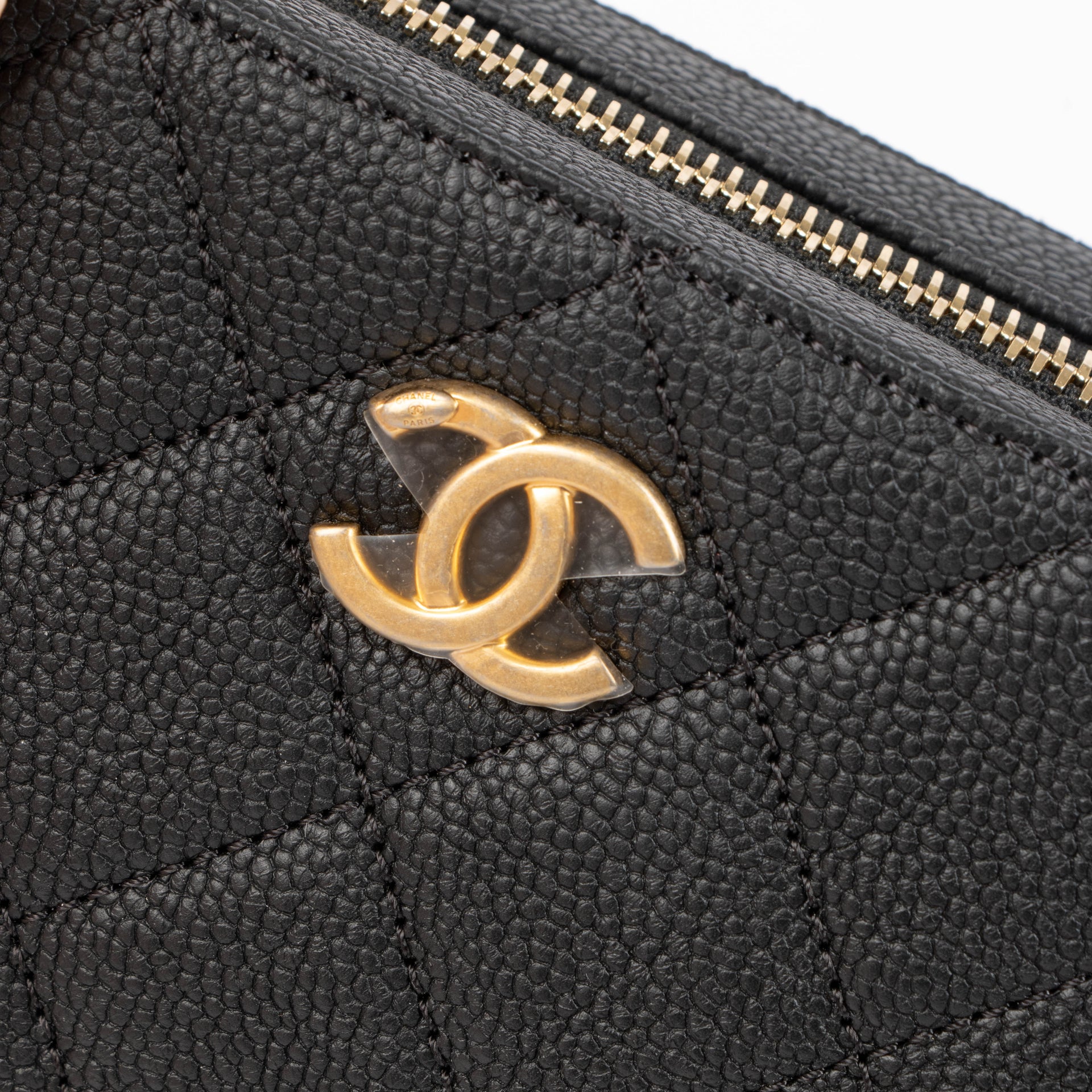Chanel 19B Black Caviar Belt Bag