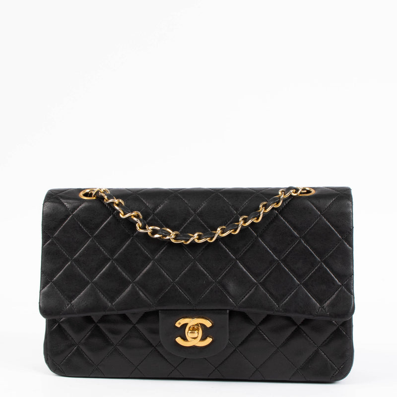 Shop Authentic Chanel Vintage Black Lambskin Medium Classic Flap 11.12 Bag on Labellov.com