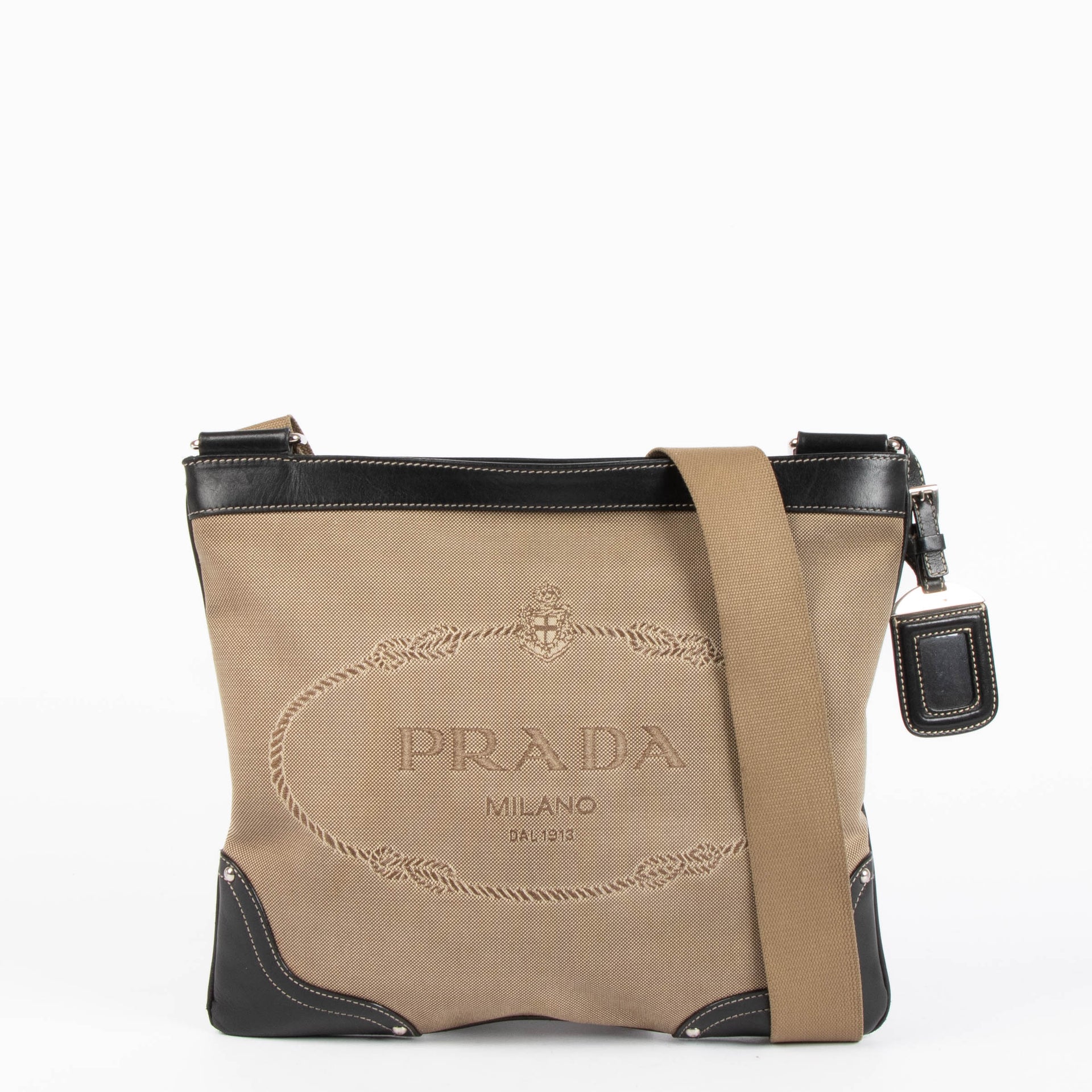 Prada Canvas Messenger Tote