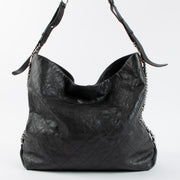 Shop the 100% authentic Chanel Black Calfskin Hobo Bag second hand on Labellov.com!