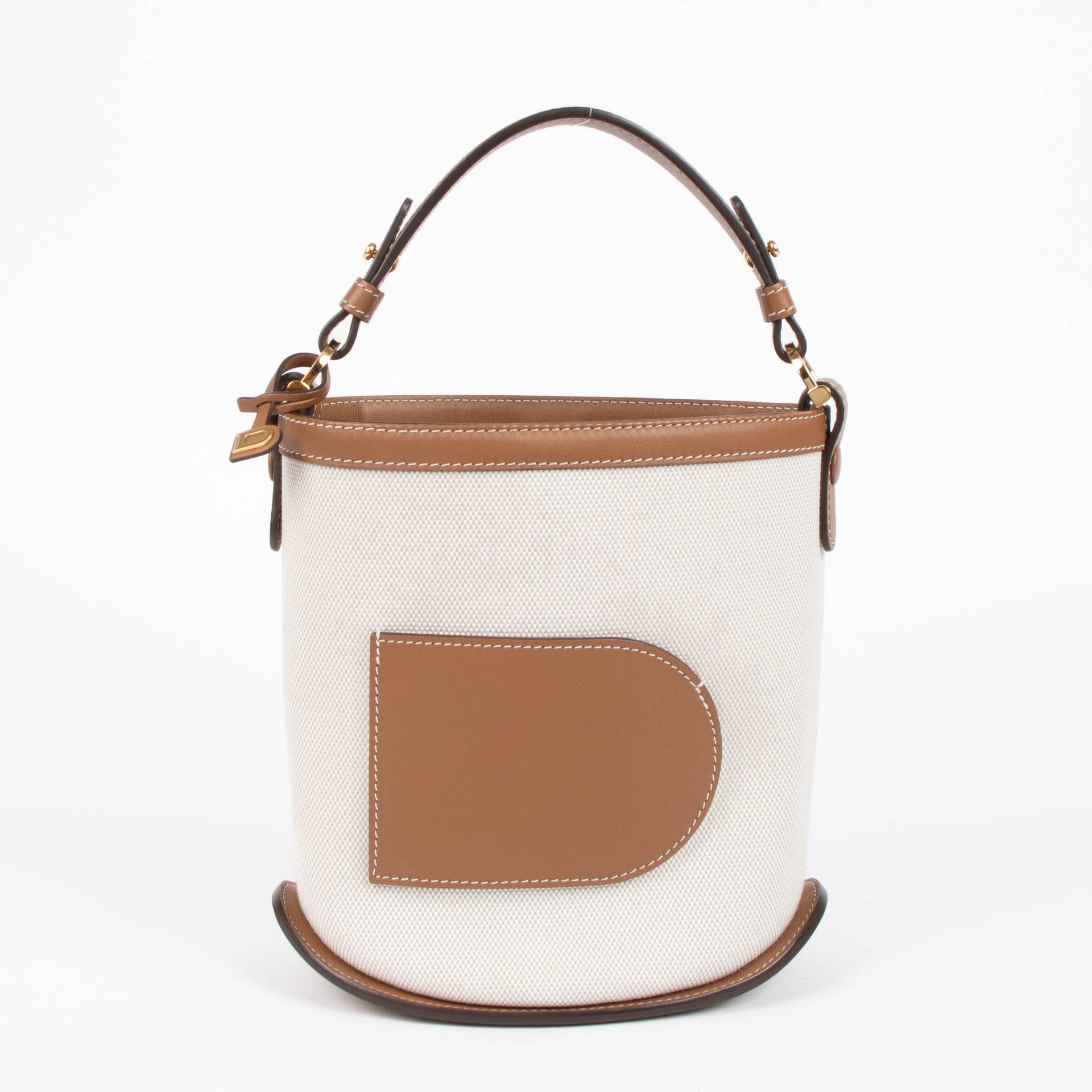 Delvaux Canvas Pin Mini Bucket Bag
