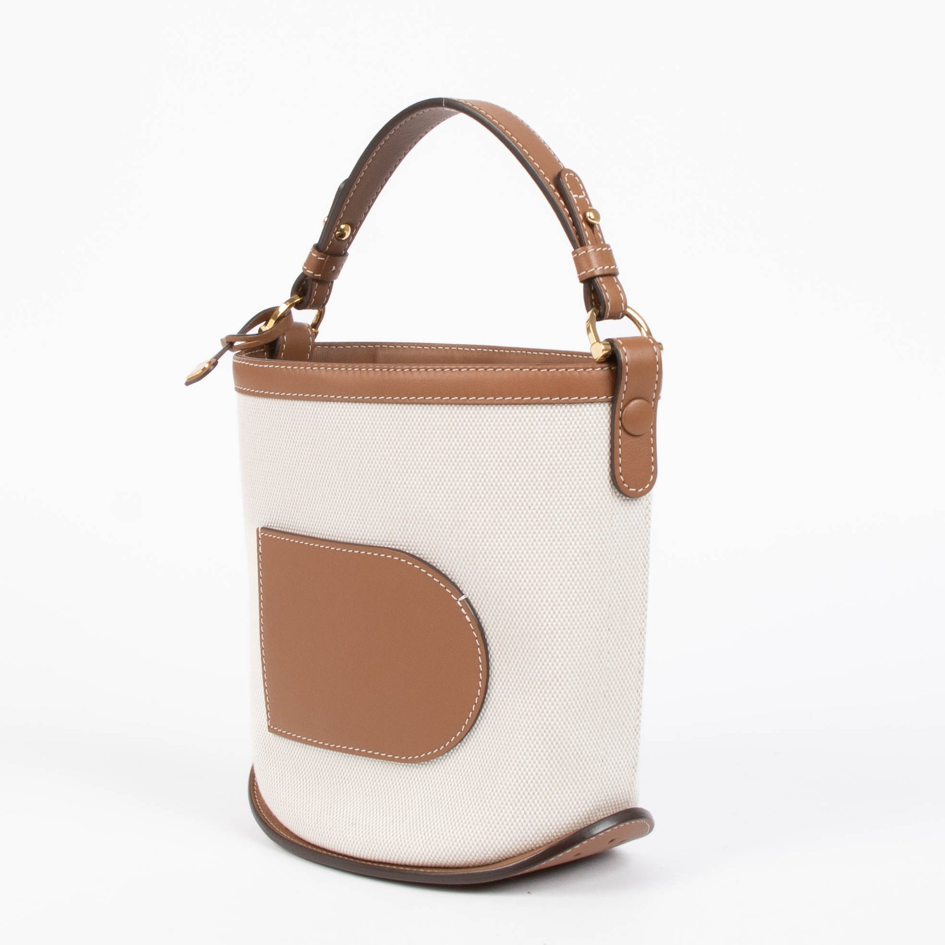 Delvaux Canvas Pin Mini Bucket Bag