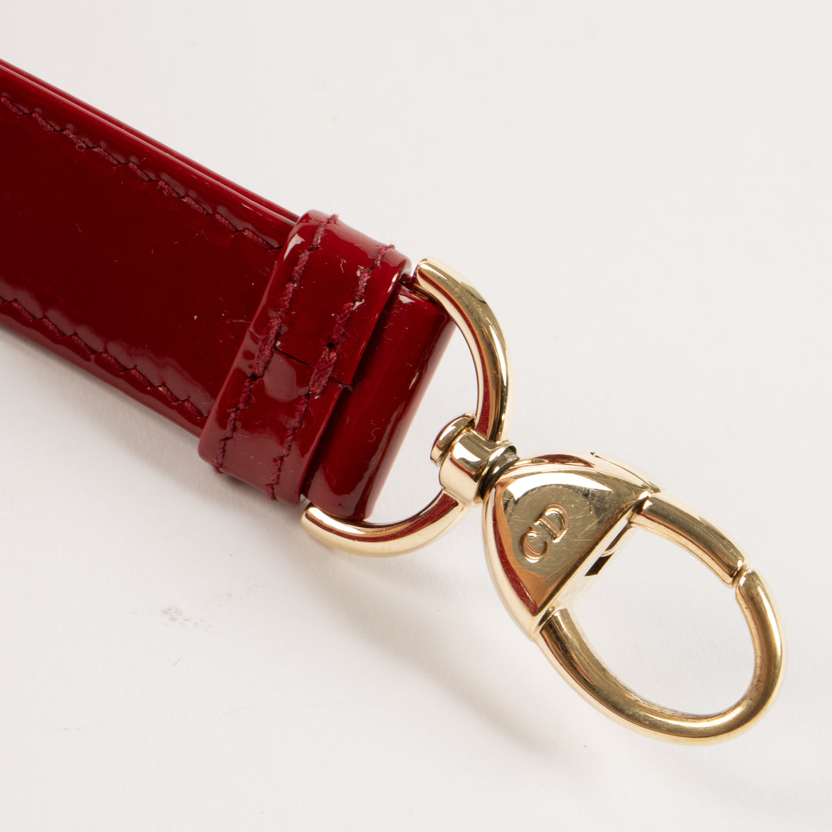 Shop the 100% authentic Christian Dior Cerise Patent Leather Lady Dior Small Bag second hand on Labellov.com!