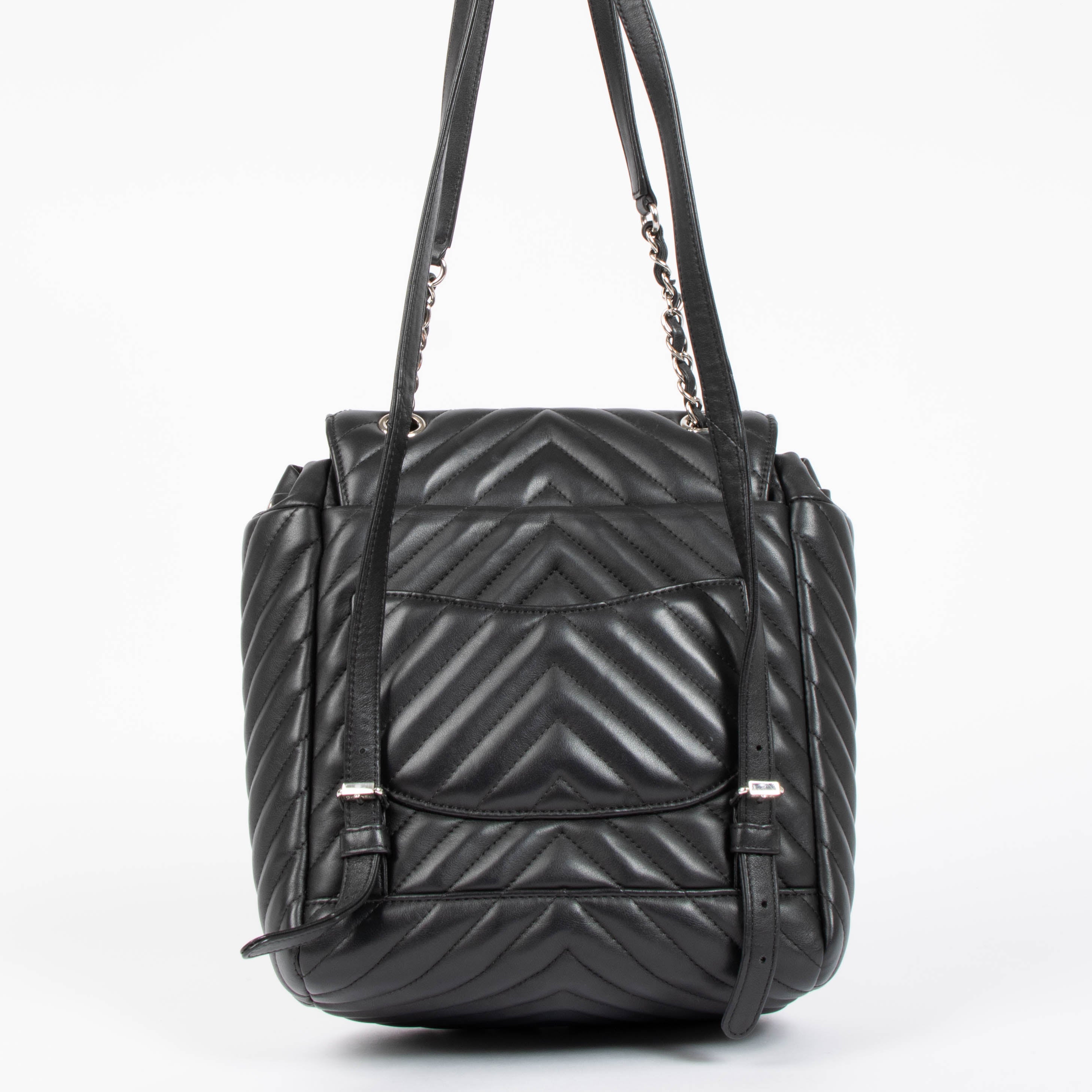 Chanel Black Chevron Urban Spirit Backpack – Labellov