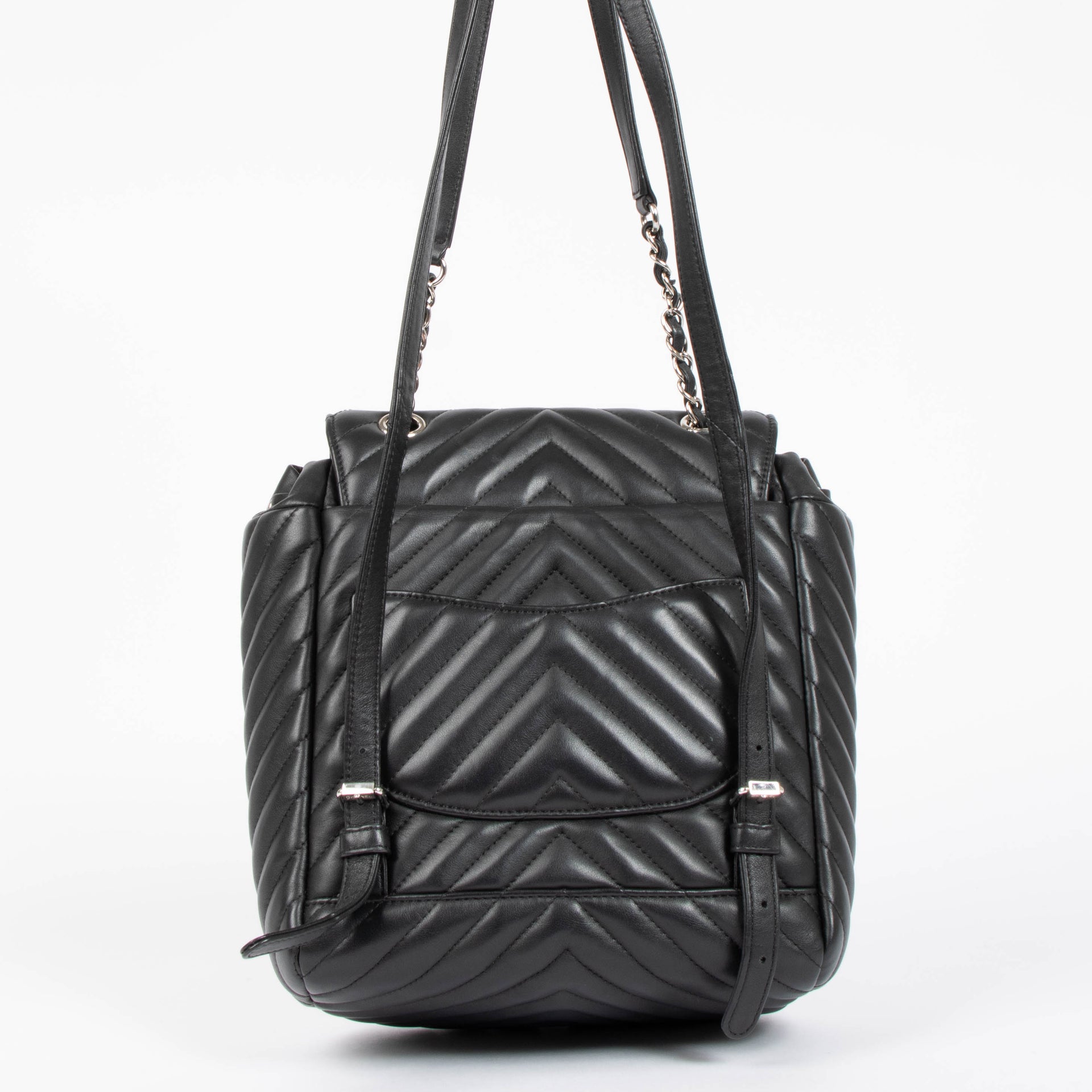 Chanel Black Chevron Urban Spirit Backpack