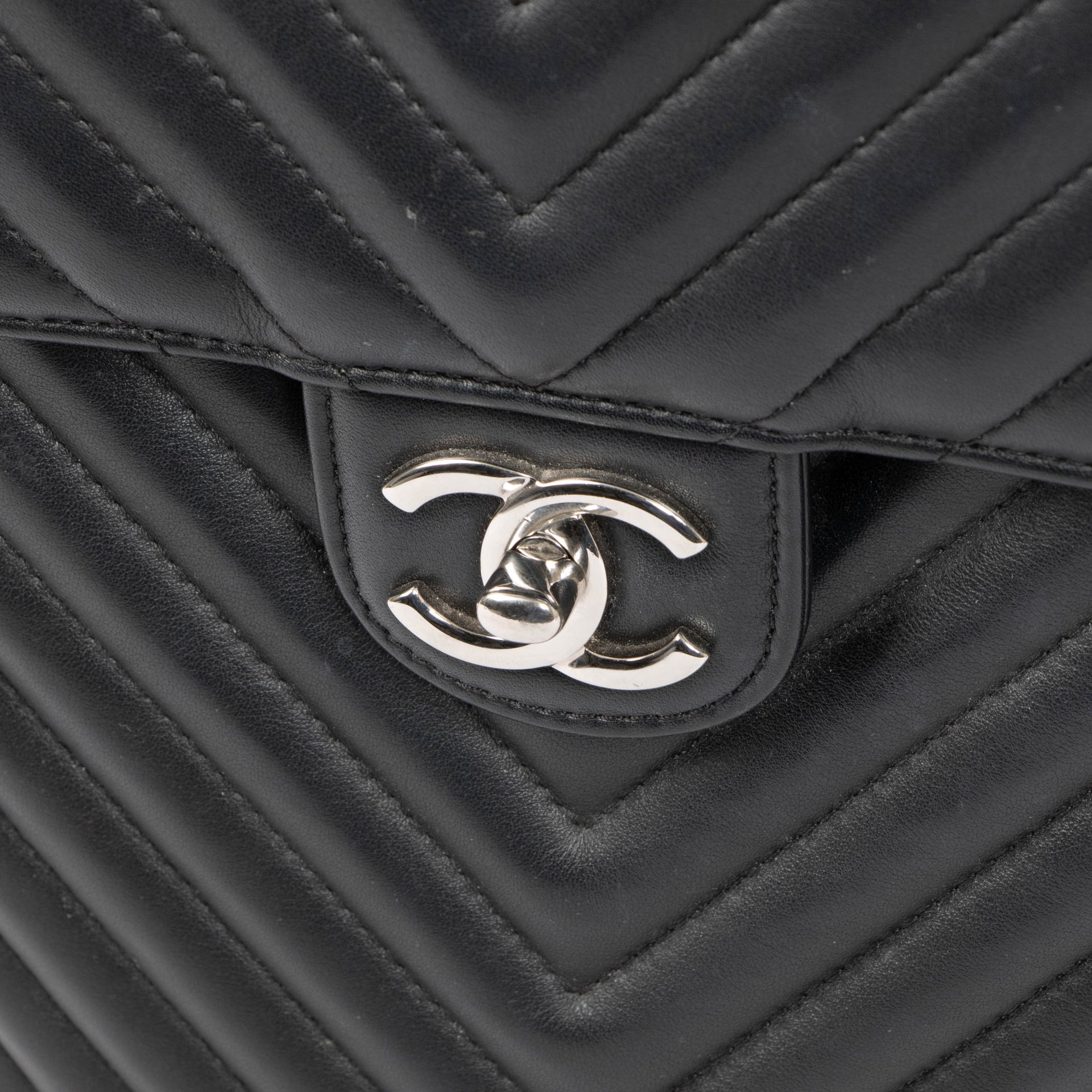 Chanel Black Chevron Urban Spirit Backpack