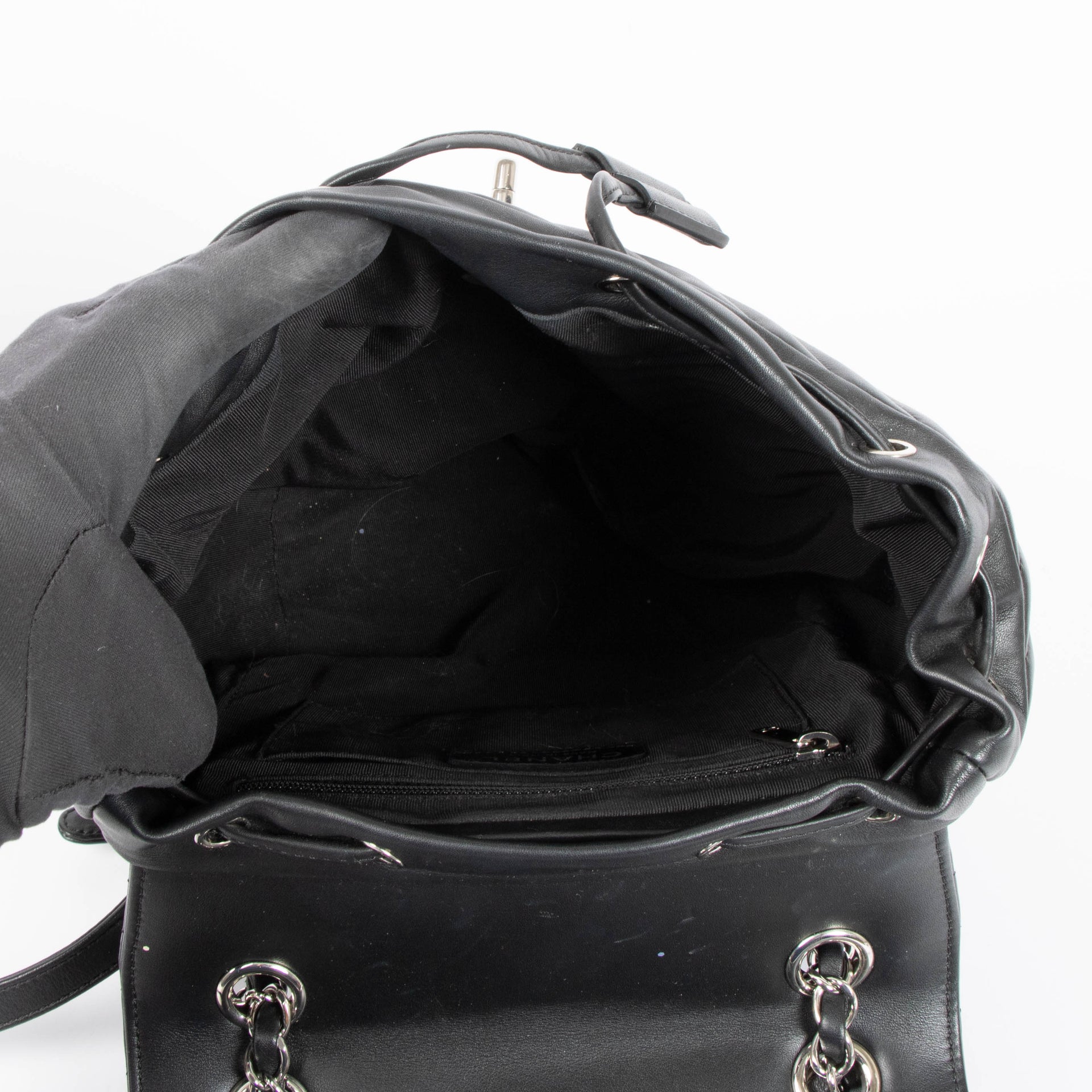 Chanel Black Chevron Urban Spirit Backpack