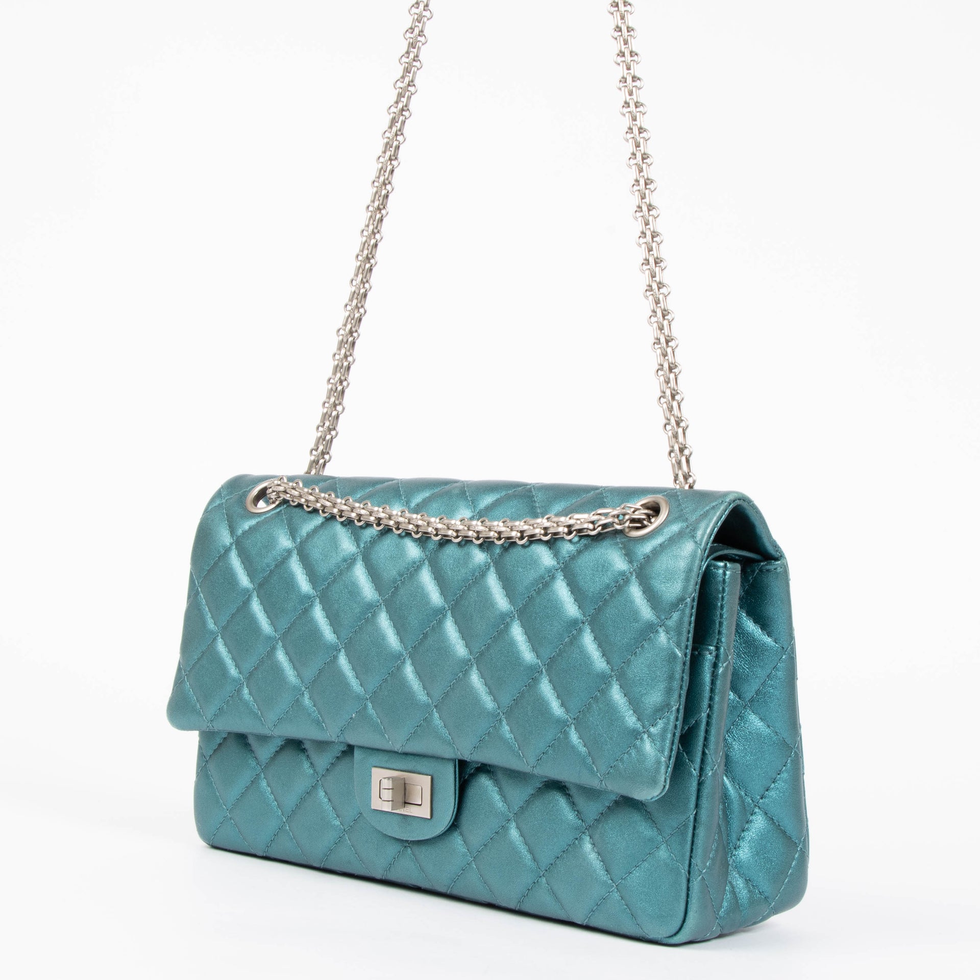Chanel Metallic Turquoise Large 2.55 Reissue Bag