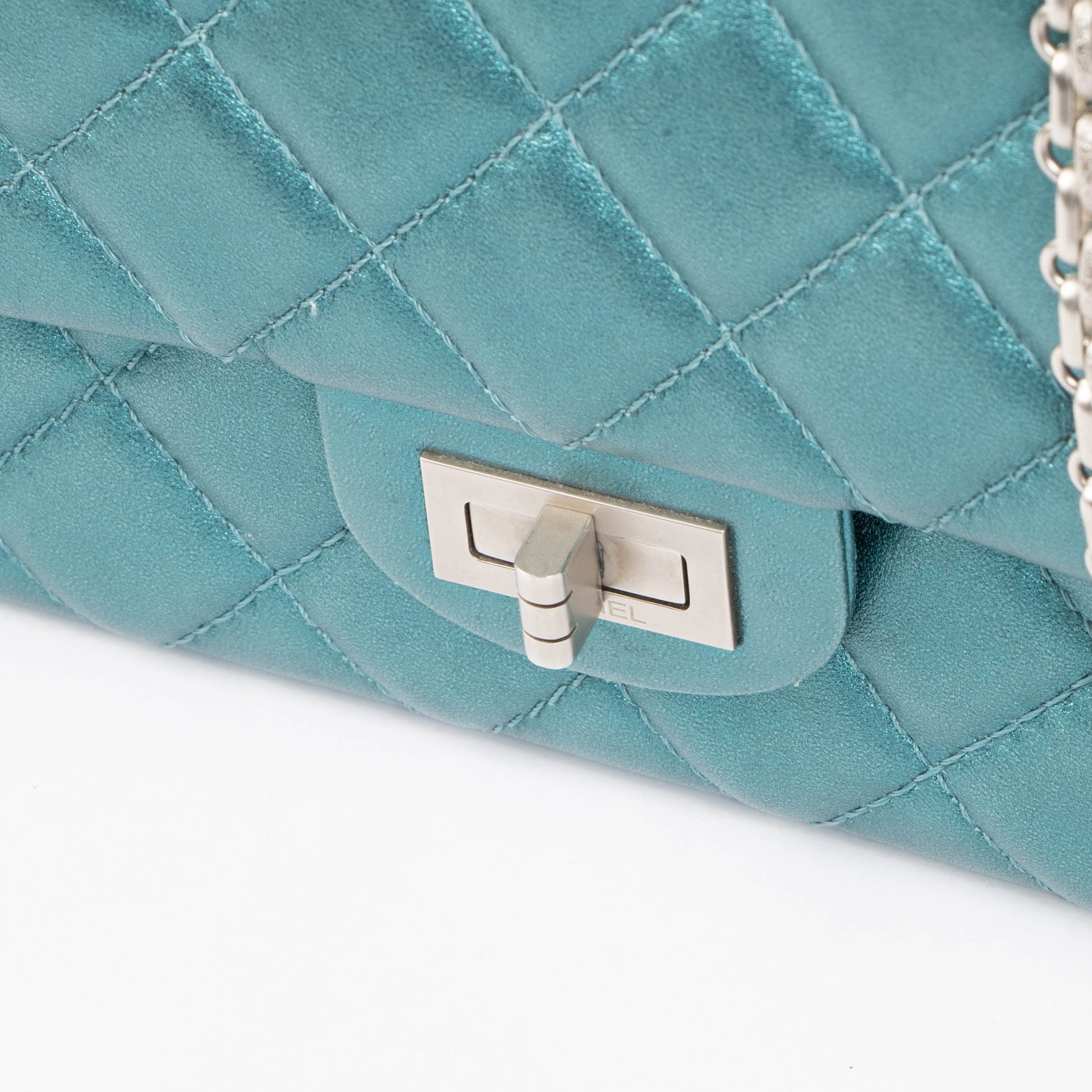 Chanel Metallic Turquoise Large 2.55 Reissue Bag