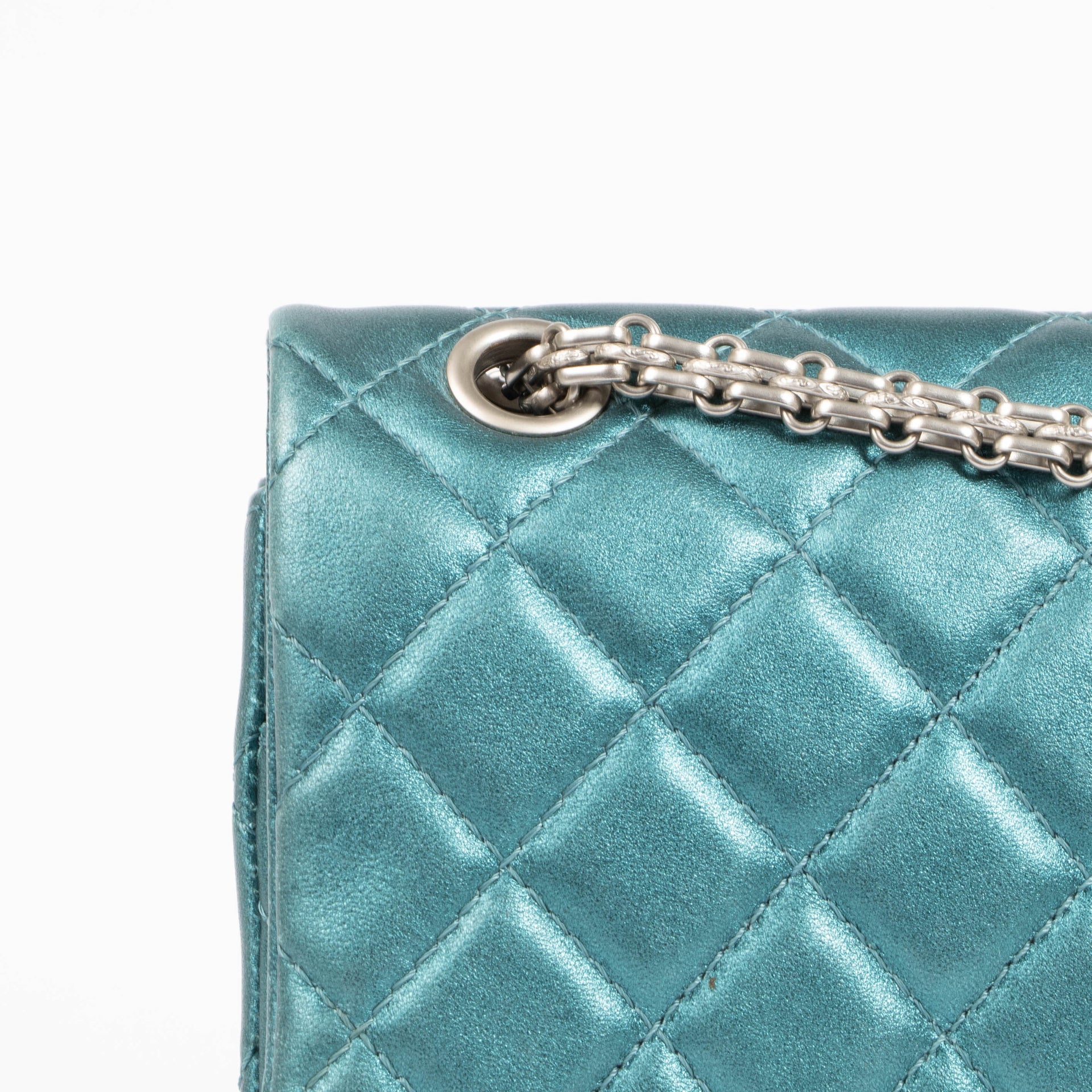 Chanel Metallic Turquoise Large 2.55 Reissue Bag