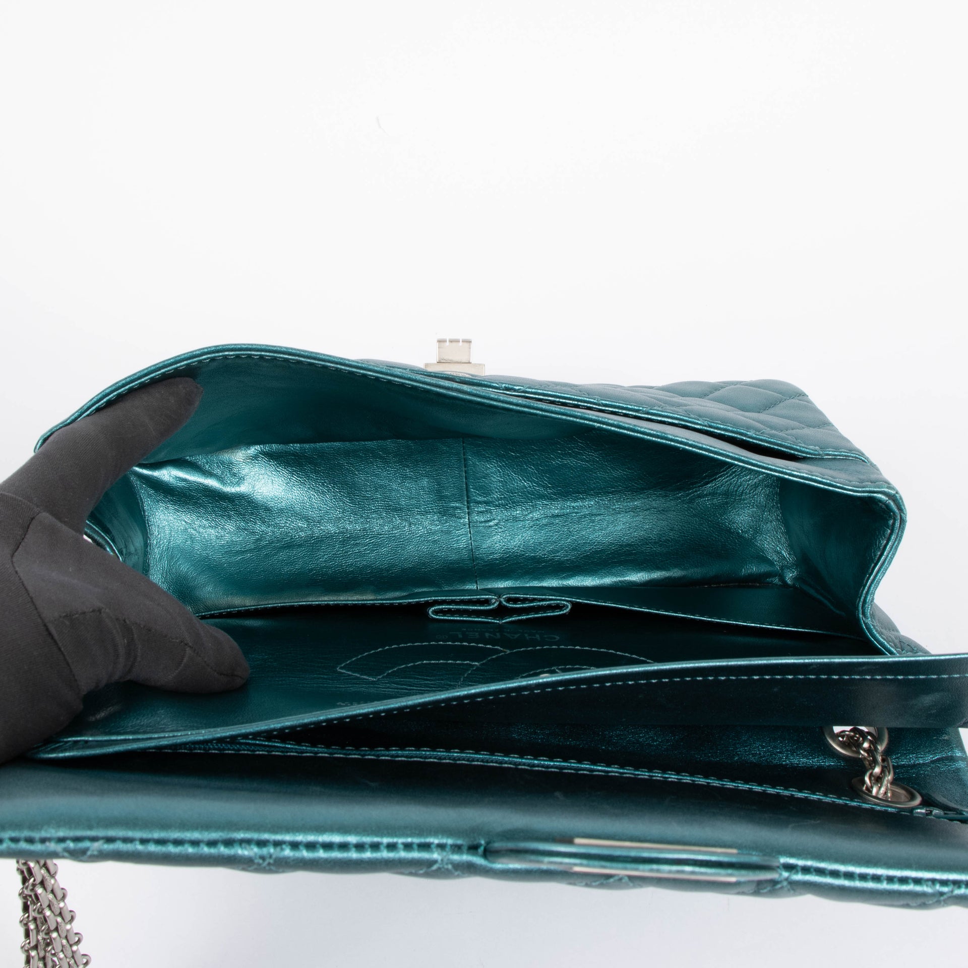Chanel Metallic Turquoise Large 2.55 Reissue Bag