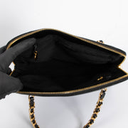 Shop the authentic Chanel Black Caviar Vintage Logo Tote Bag 