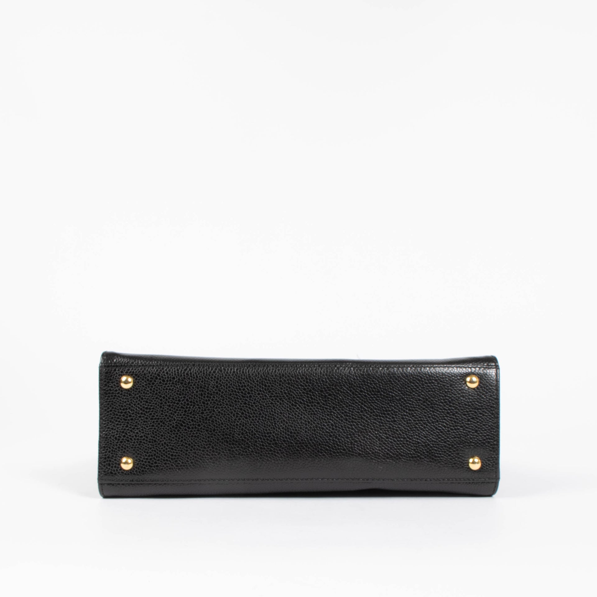 Shop the authentic Chanel Black Caviar Vintage Logo Tote Bag 