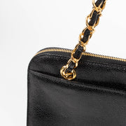 Shop the authentic Chanel Black Caviar Vintage Logo Tote Bag 