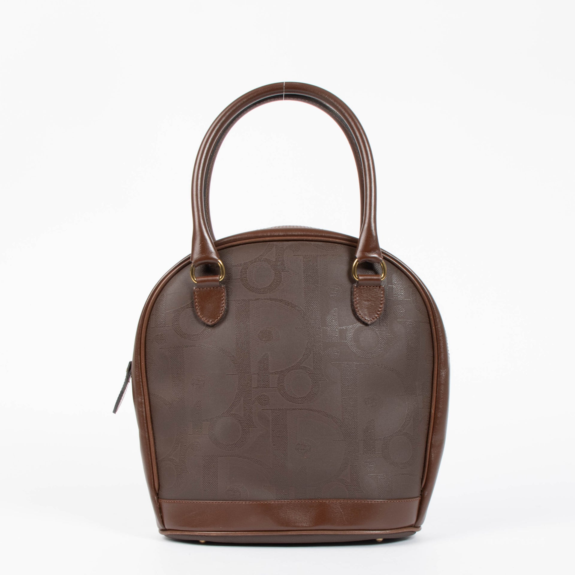 Shop the authentic Christian Dior Brown Oblique Vintage Trotter Bag second hand on Labellov.com