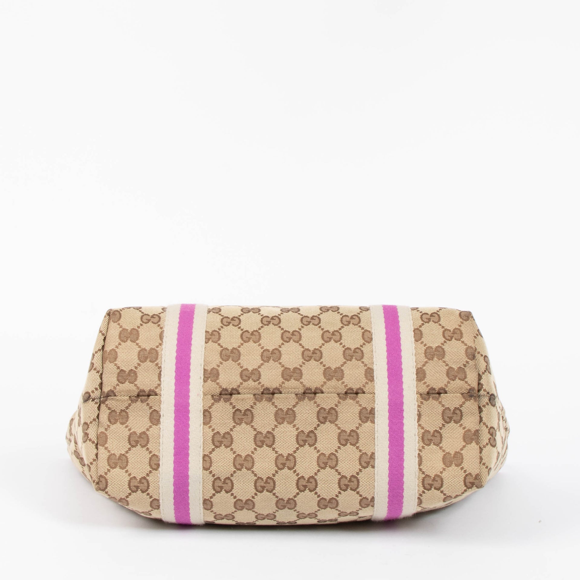 Shop the authentic Gucci Pink/GG Canvas Tote Bag second hand on Labellov.com
