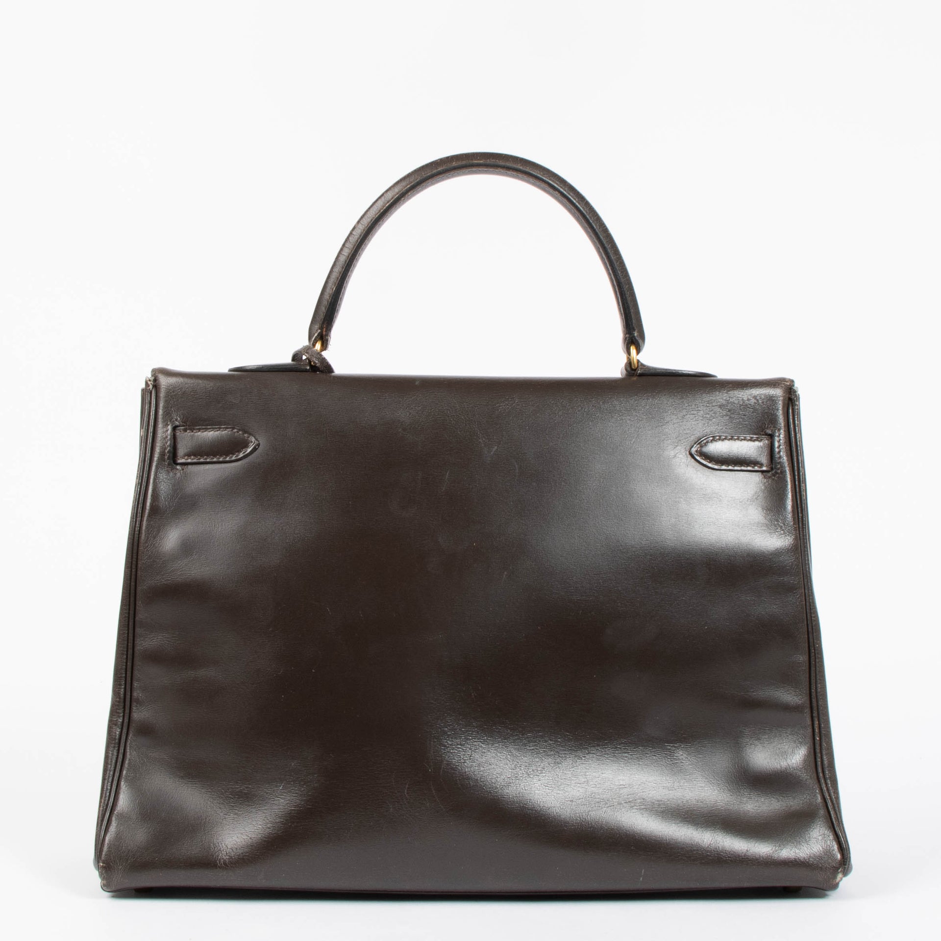 Hermès Vintage Kelly 35 Brown Box GHW