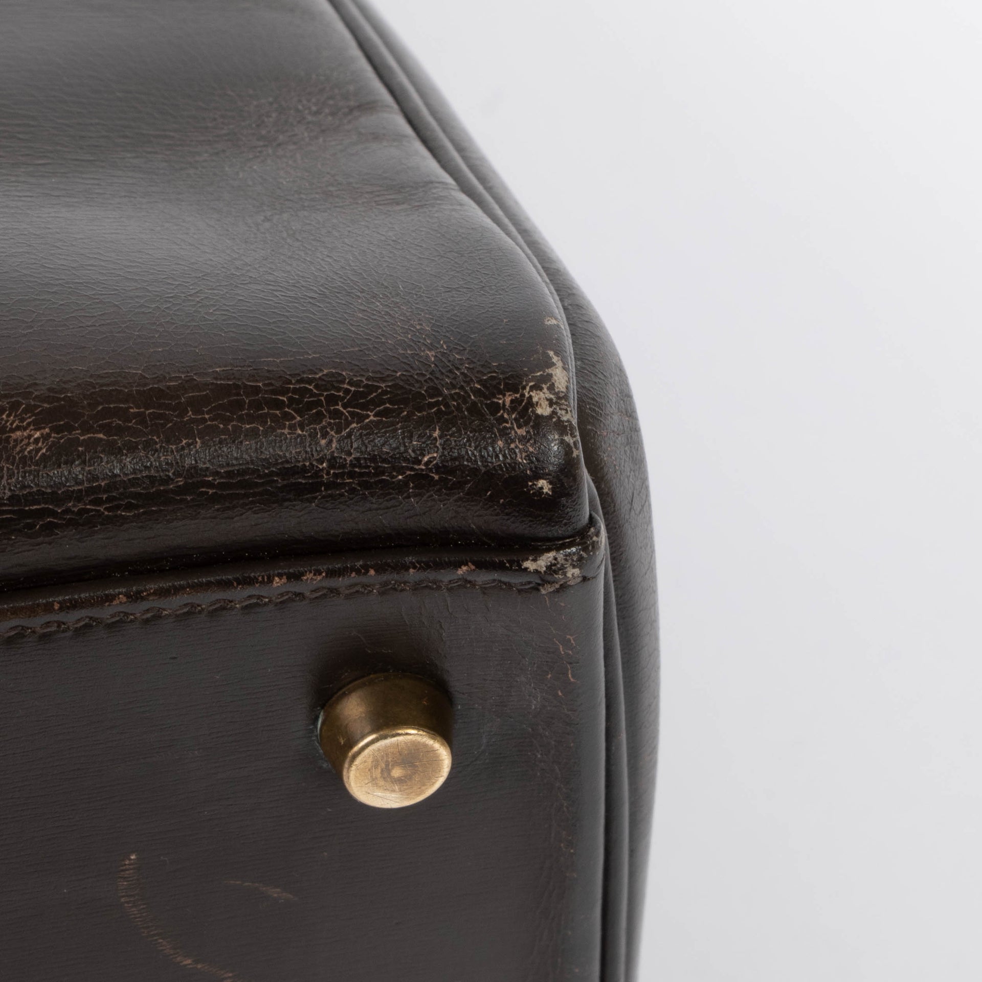 Hermès Vintage Kelly 35 Brown Box GHW