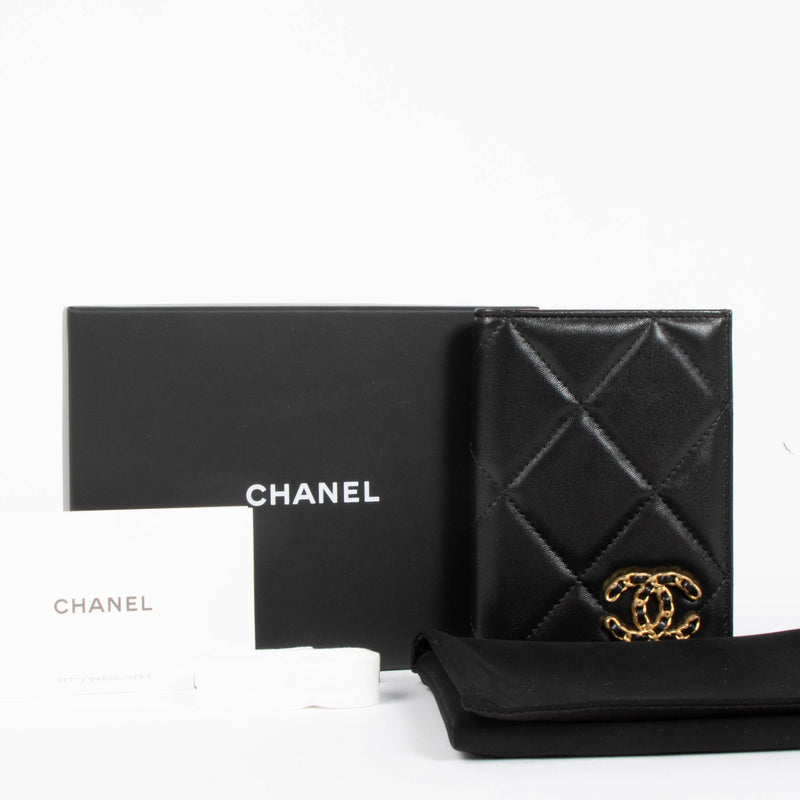 Chanel Black Passport Holder