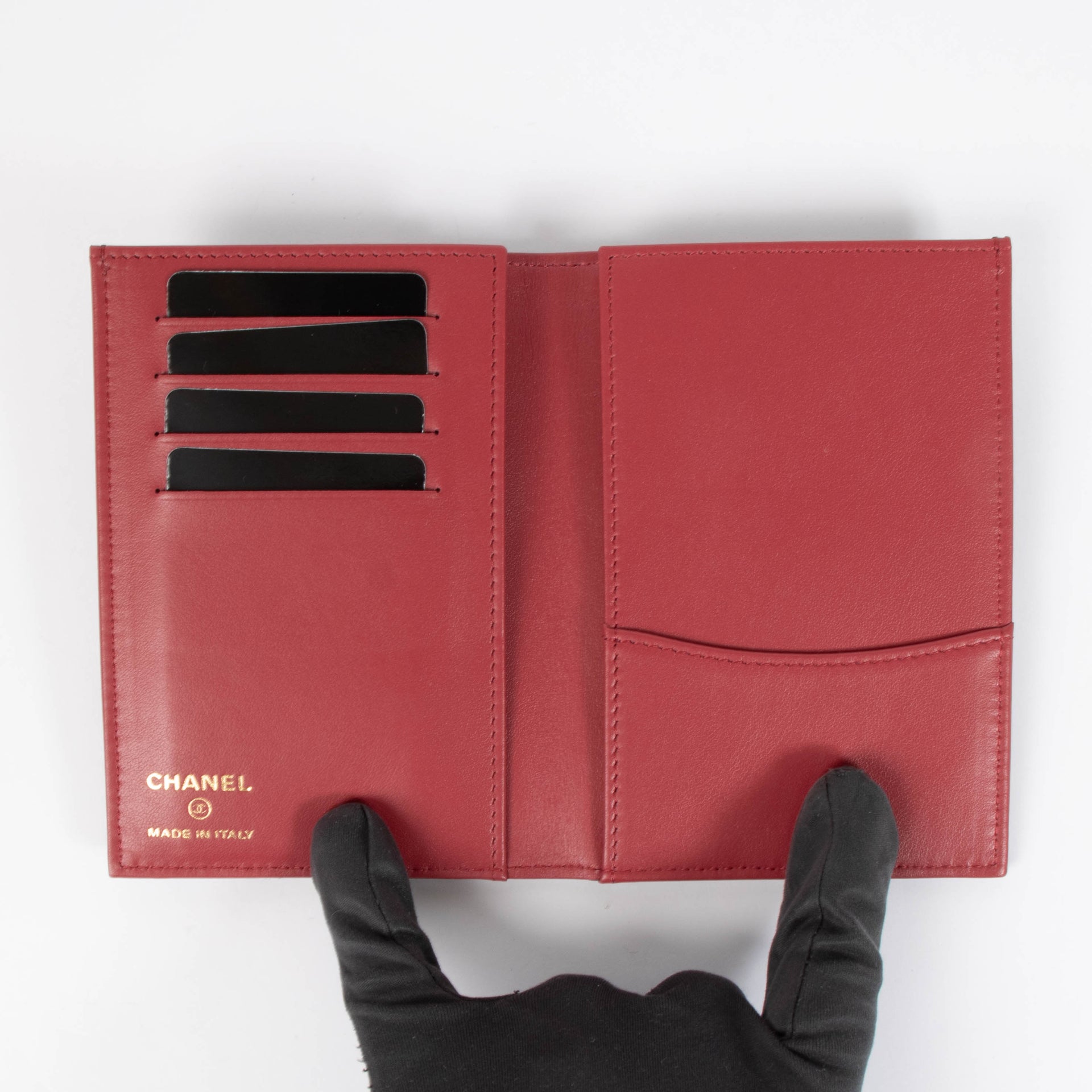 Chanel Black Passport Holder