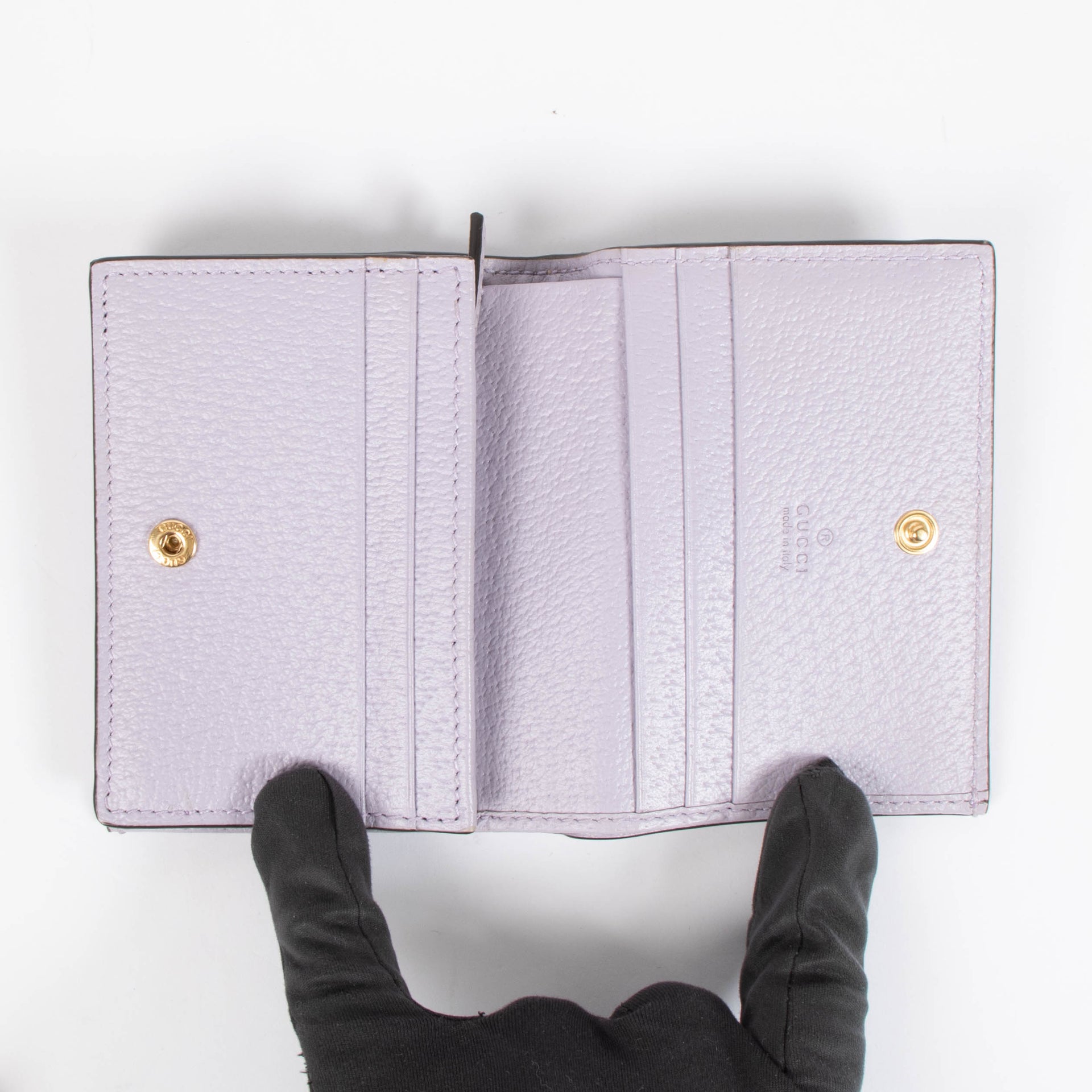 Gucci Purple GG Jumbo Canvas Ophidia Wallet