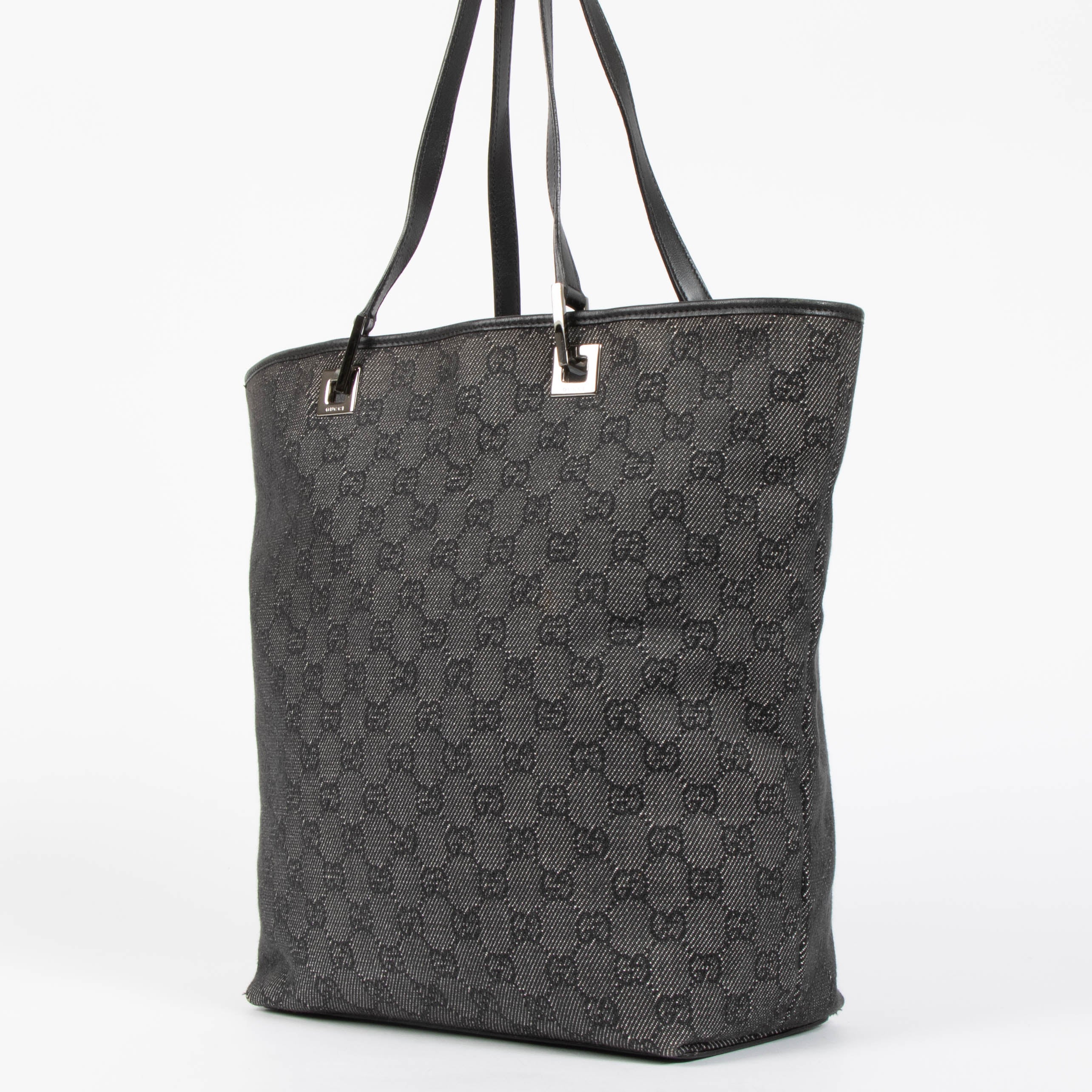 Gucci Black GG Canvas Tote Bag – Labellov