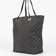 Shop this authentic gucci black monogram bucket bag pre-loved on Labellov.com