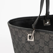 Shop this authentic gucci black monogram bucket bag pre-loved on Labellov.com