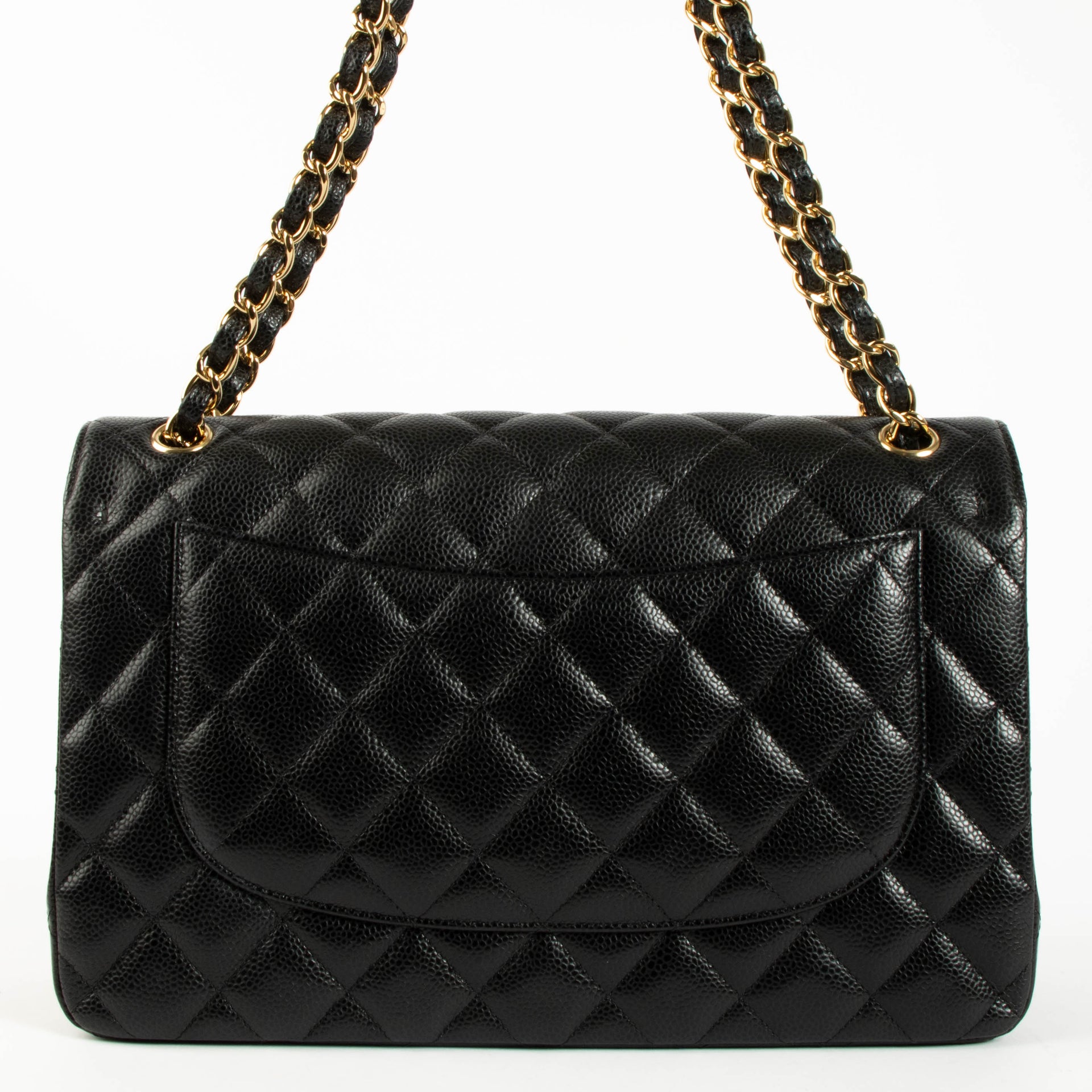 Chanel Black Caviar Large/Jumbo Classic Handbag