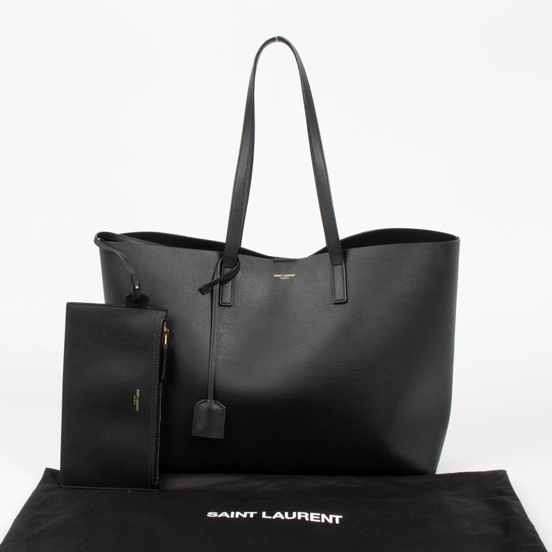Saint Laurent Black Large East West Shopping Tote Bag