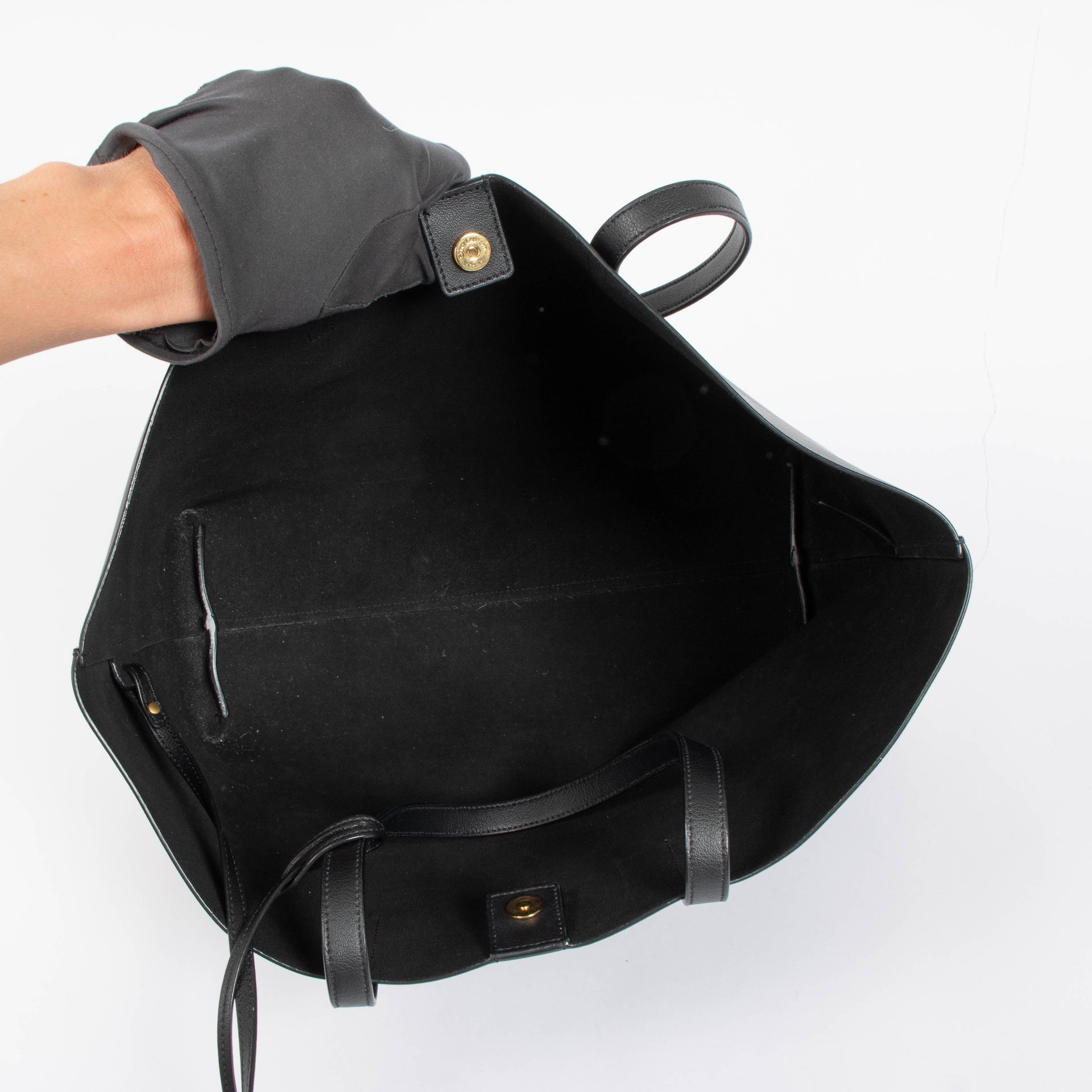 Saint Laurent Black Large East West Shopping Tote Bag