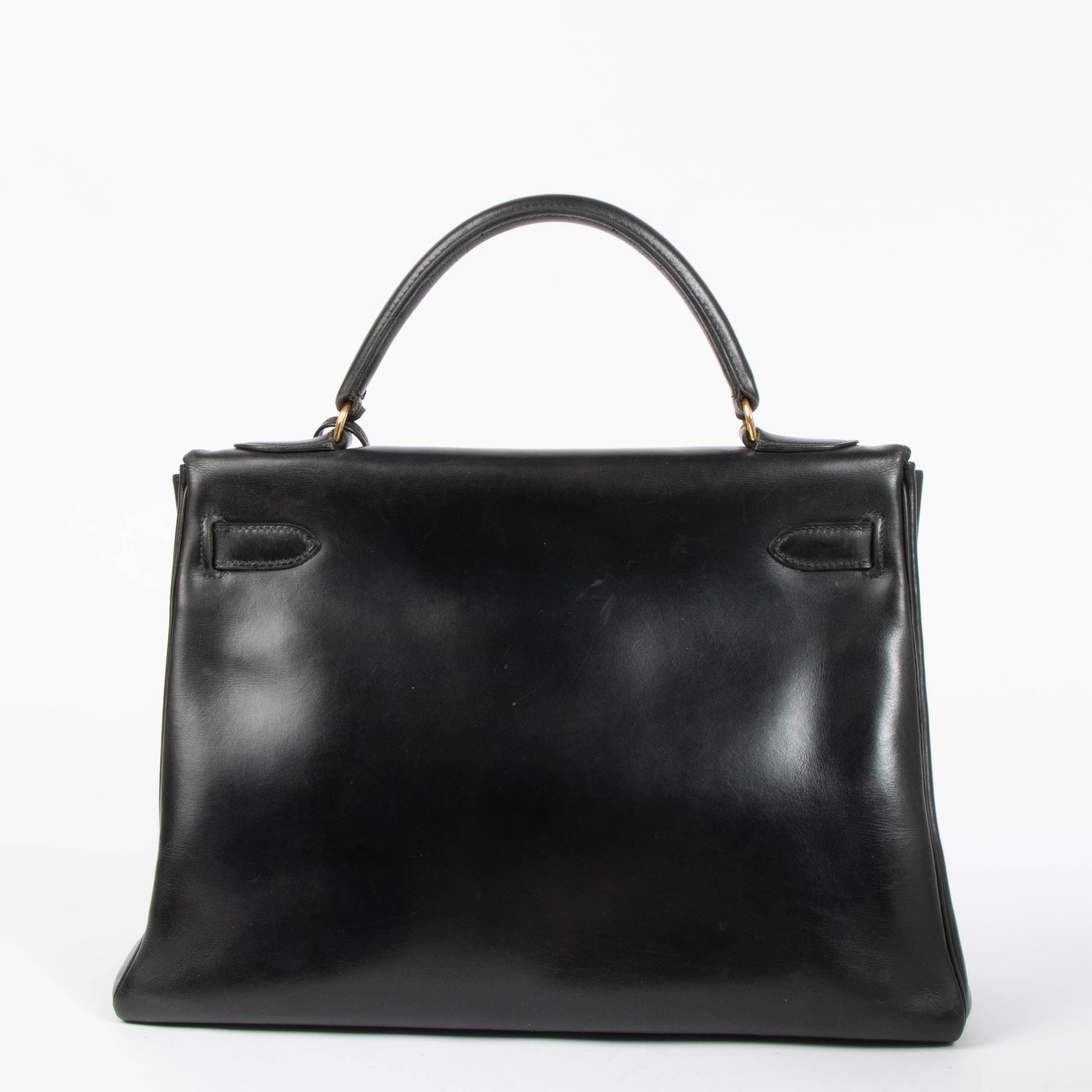 Hermès Vintage Kelly 32 Black Box GHW