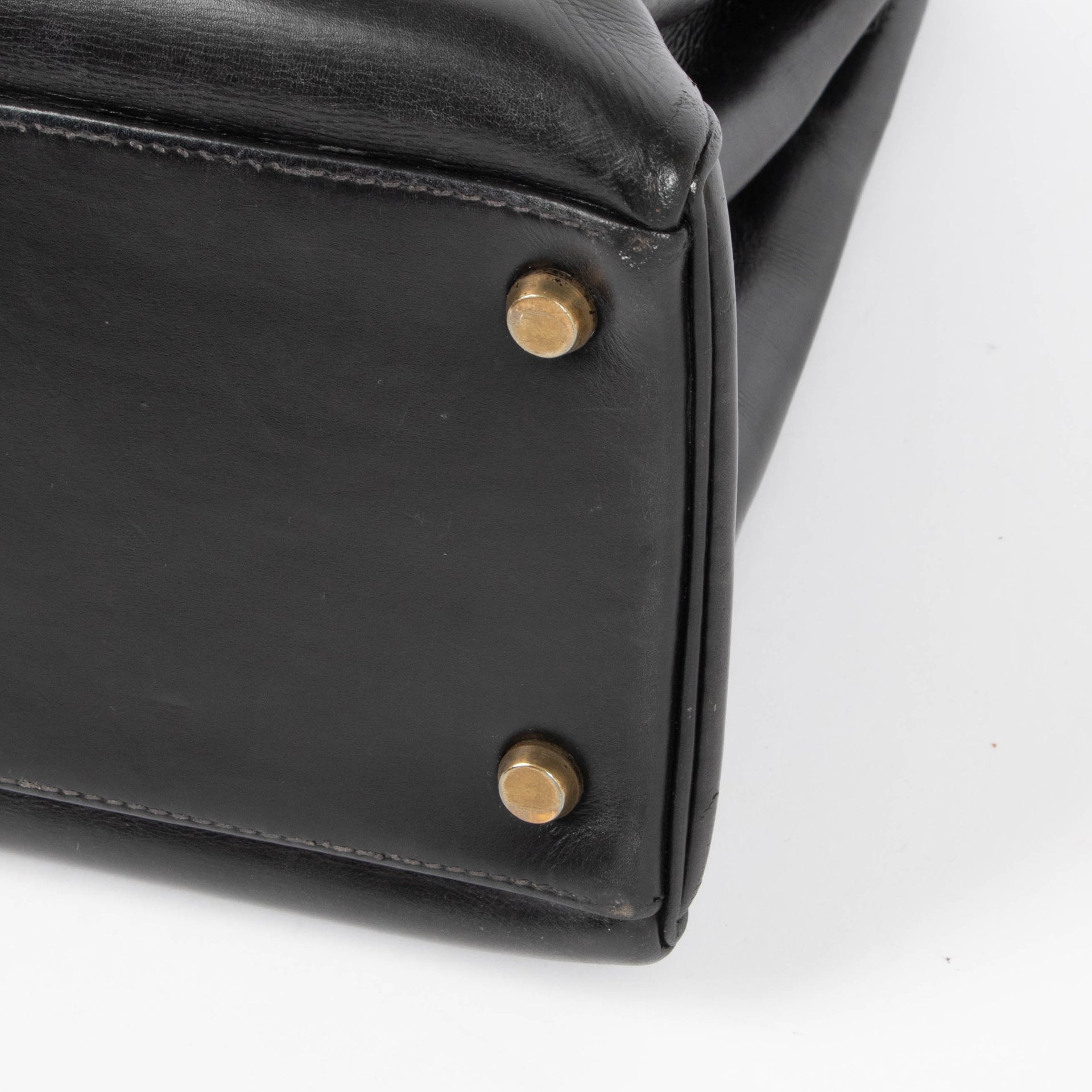 Hermès Vintage Kelly 32 Black Box GHW