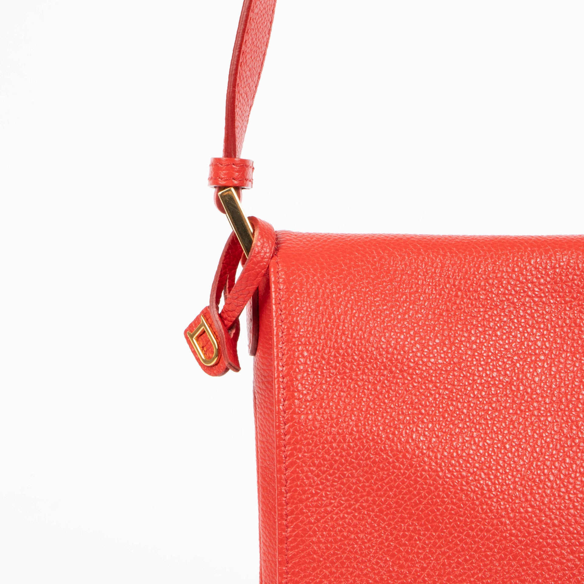 Delvaux Red Louise Baudrier PM Messenger Bag
