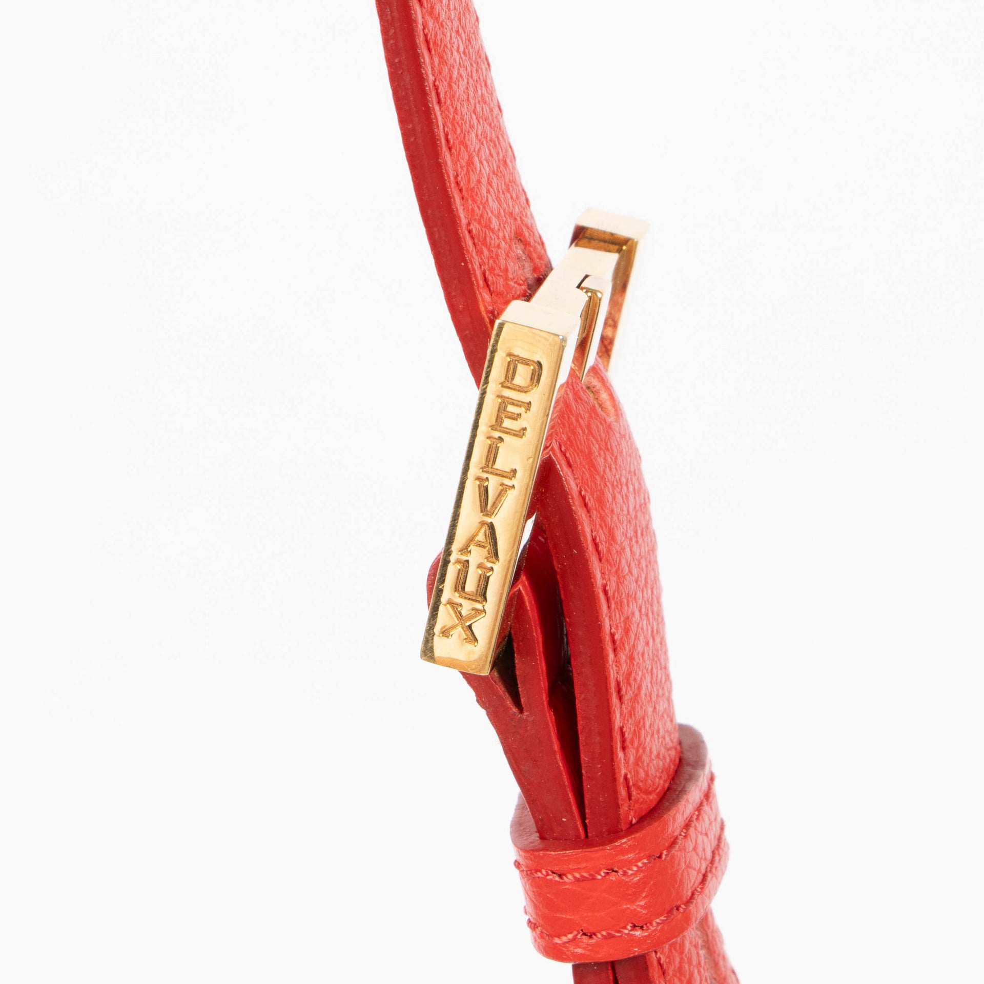 Delvaux Red Louise Baudrier PM Messenger Bag