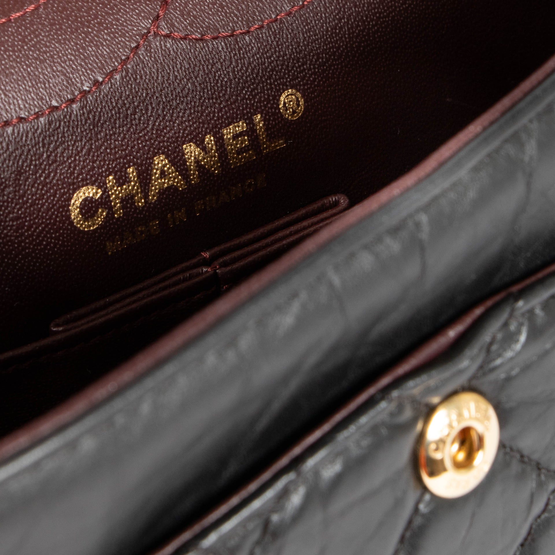 Chanel Black Aged Calfskin Medium 2.55 Reissue Bag