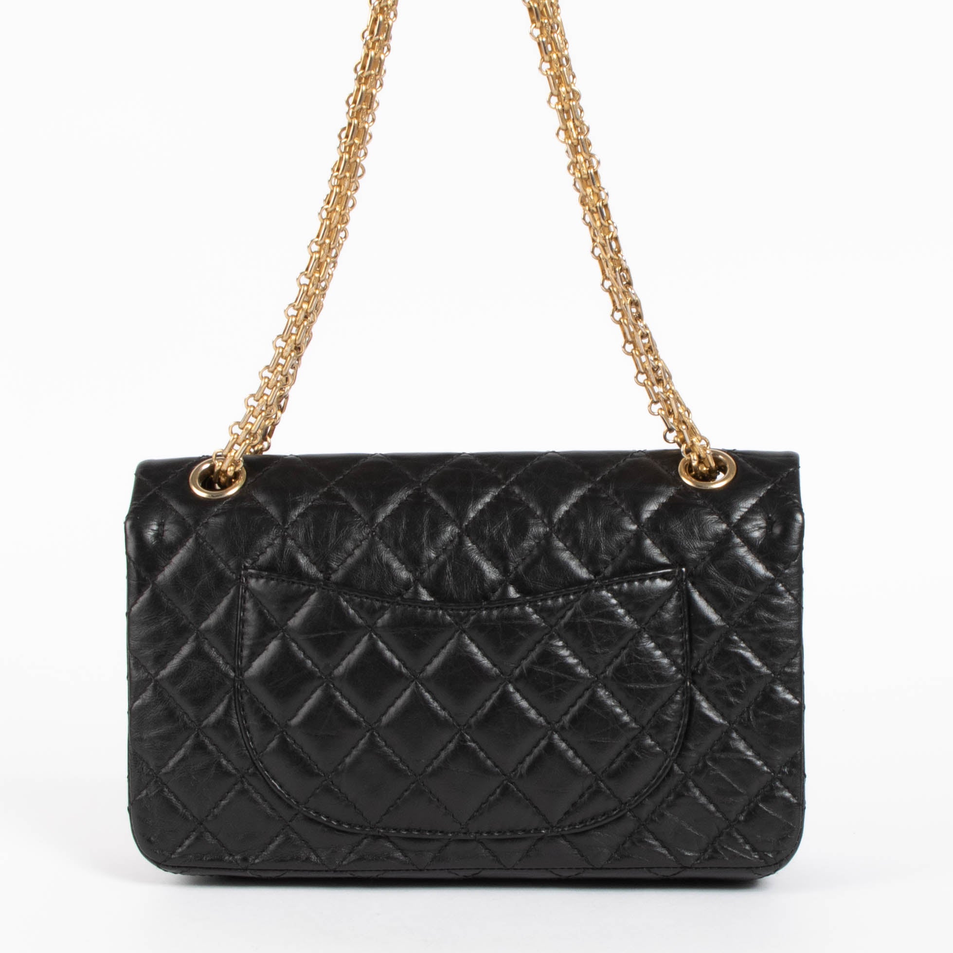 Chanel Black Aged Calfskin Medium 2.55 Reissue Bag – Labellov