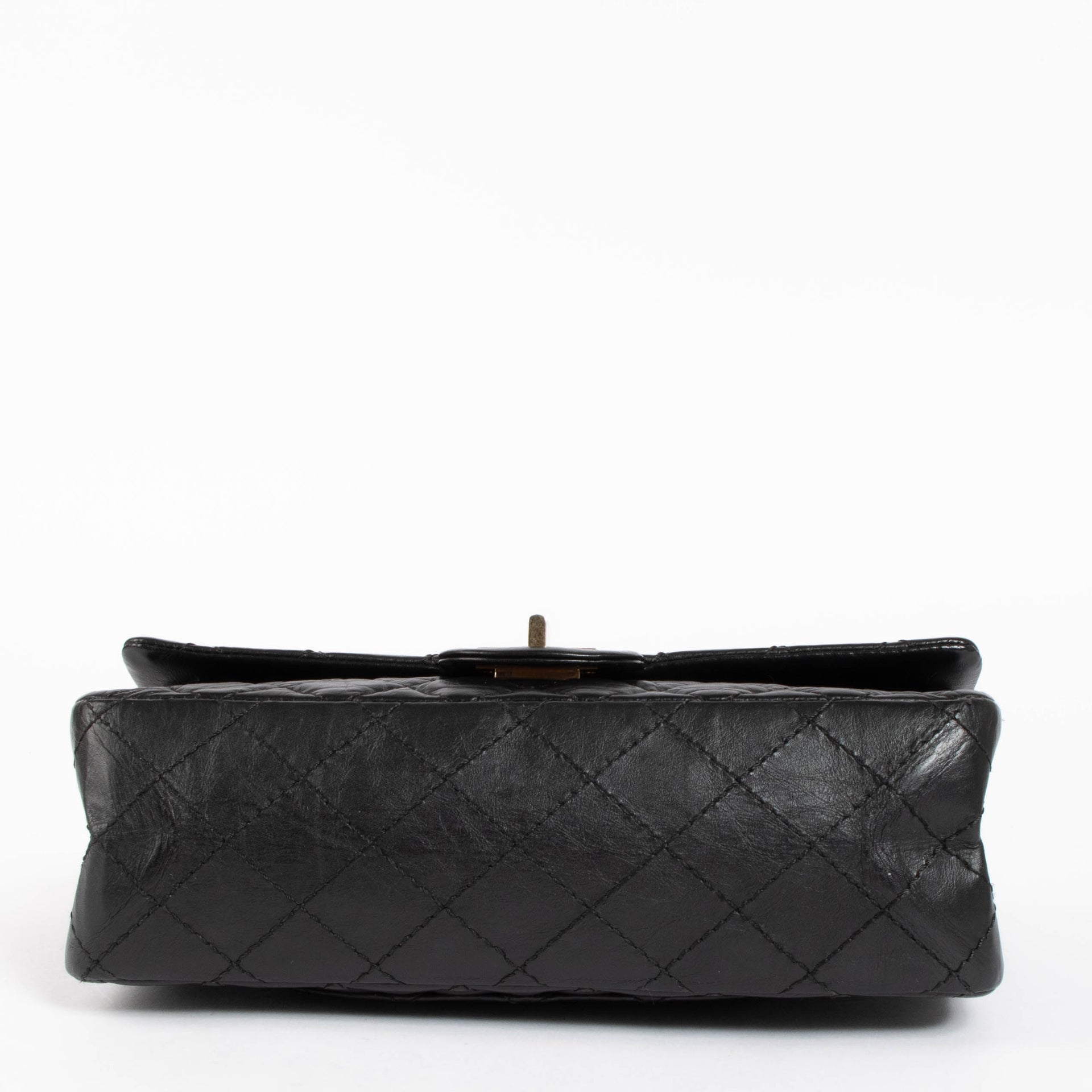 Chanel Black Aged Calfskin Medium 2.55 Reissue Bag