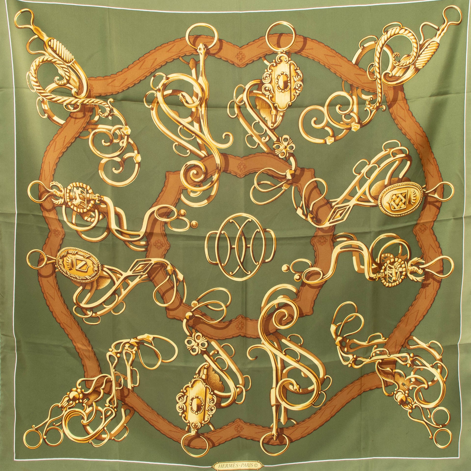 Shop this authentic Hermes Green 90 Scarf pre-loved on Labellov.com