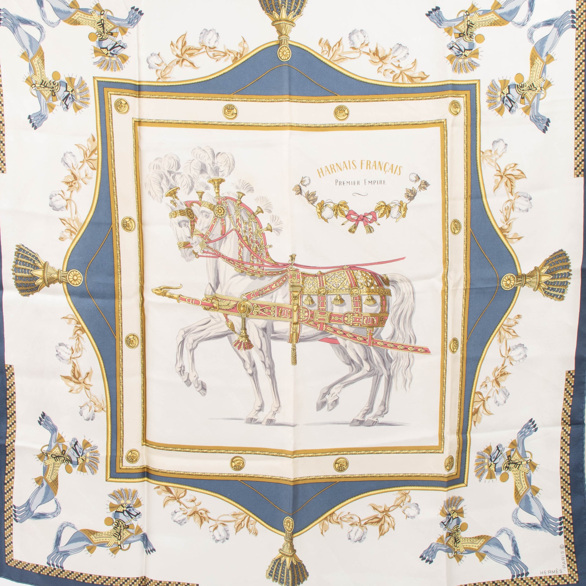 Shop this authentic Hermes Harnais Français 90 Scarf pre-loved on Labellov.com