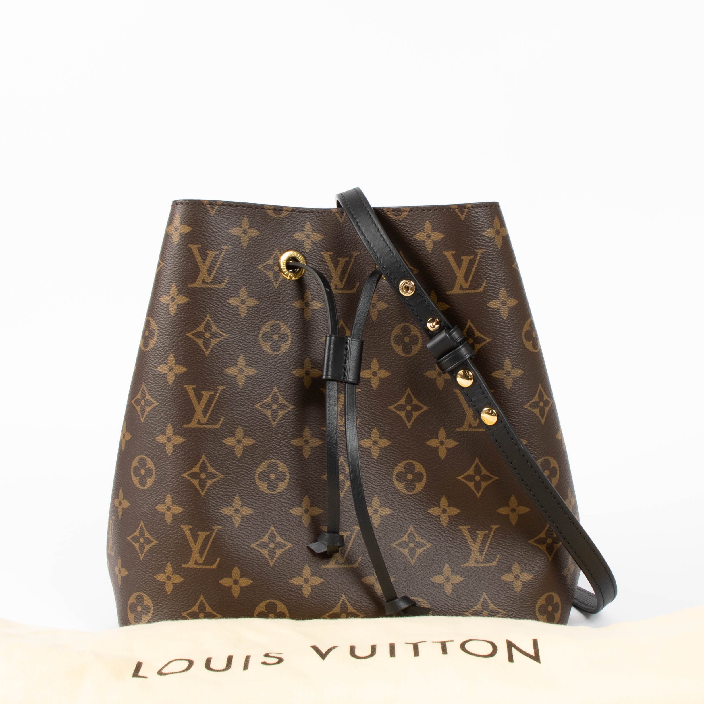 Louis Vuitton Monogram/Black NéoNoé Bucket Bag – Labellov