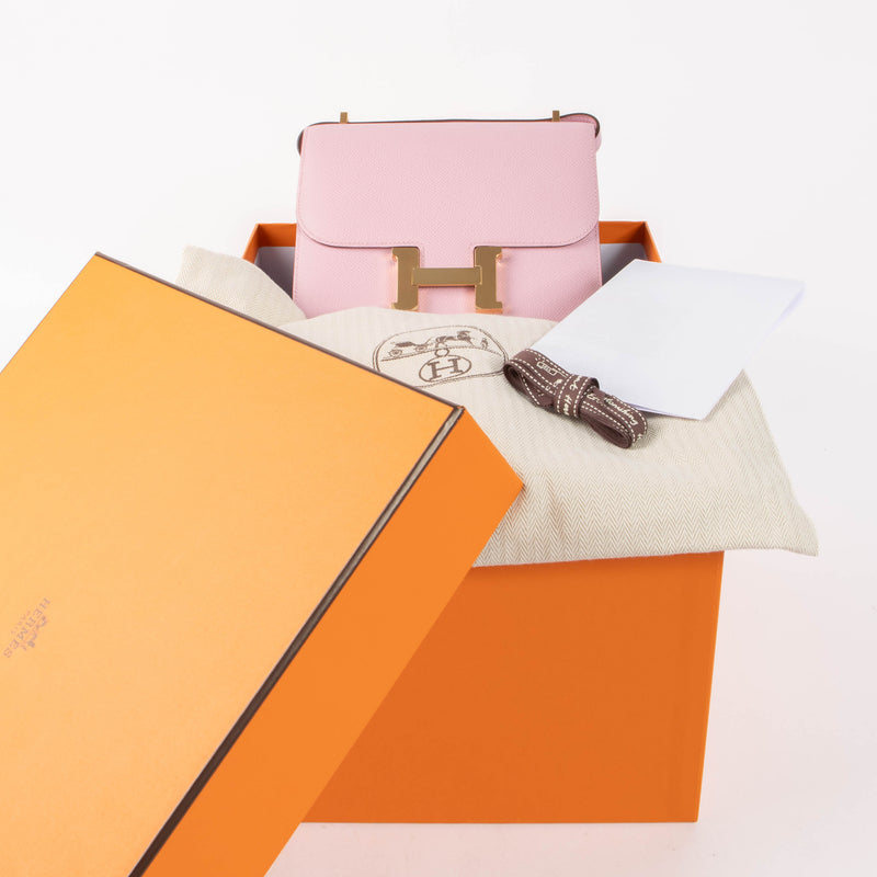 Hermès Constance Mini Mauve Sylvestre Epsom GHW Bag